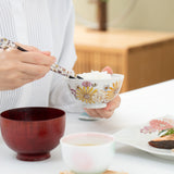 Atelier Yu Brilliant flower Kutani Japanese Rice Bowl - MUSUBI KILN - Quality Japanese Tableware and Gift