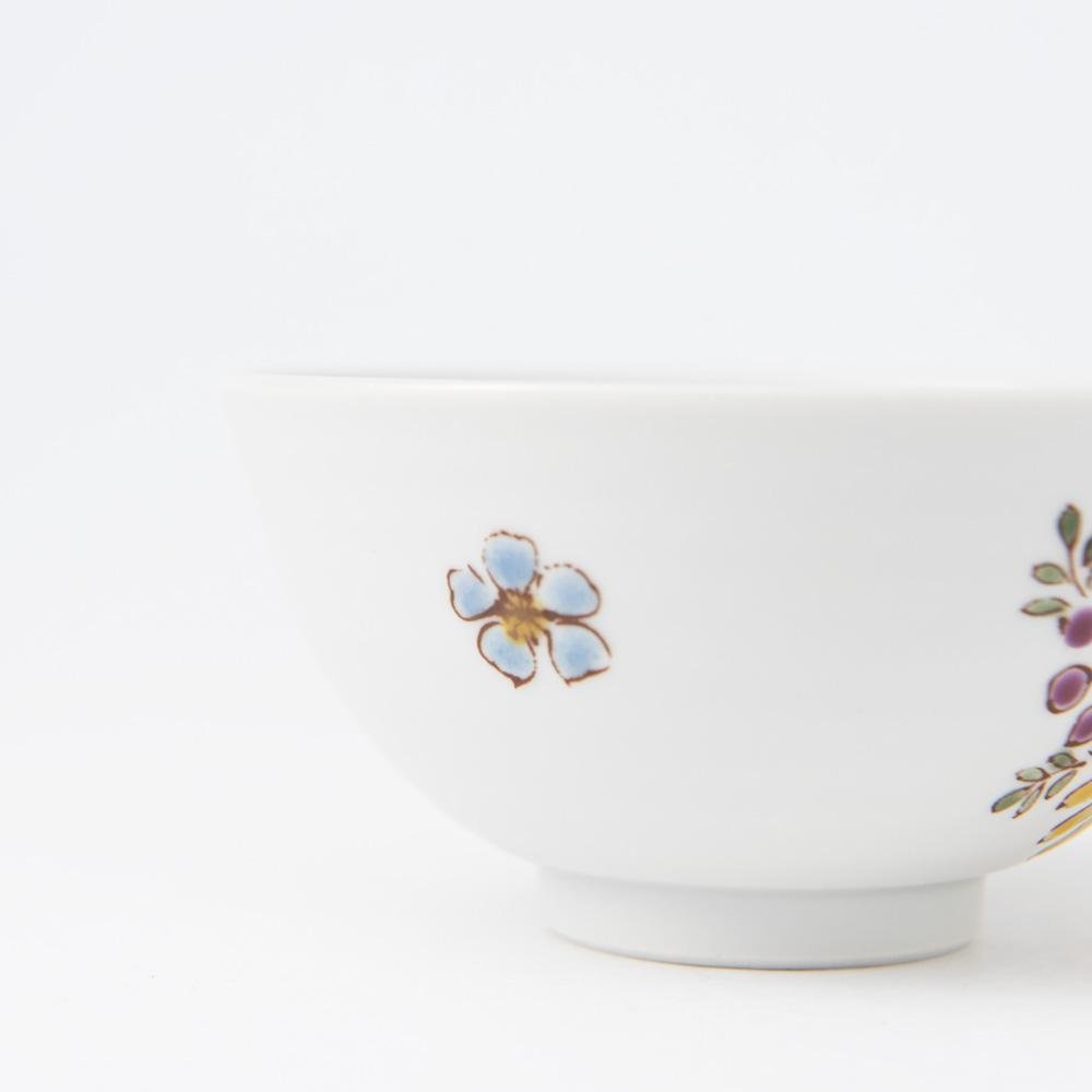 Atelier Yu Brilliant flower Kutani Japanese Rice Bowl - MUSUBI KILN - Quality Japanese Tableware and Gift