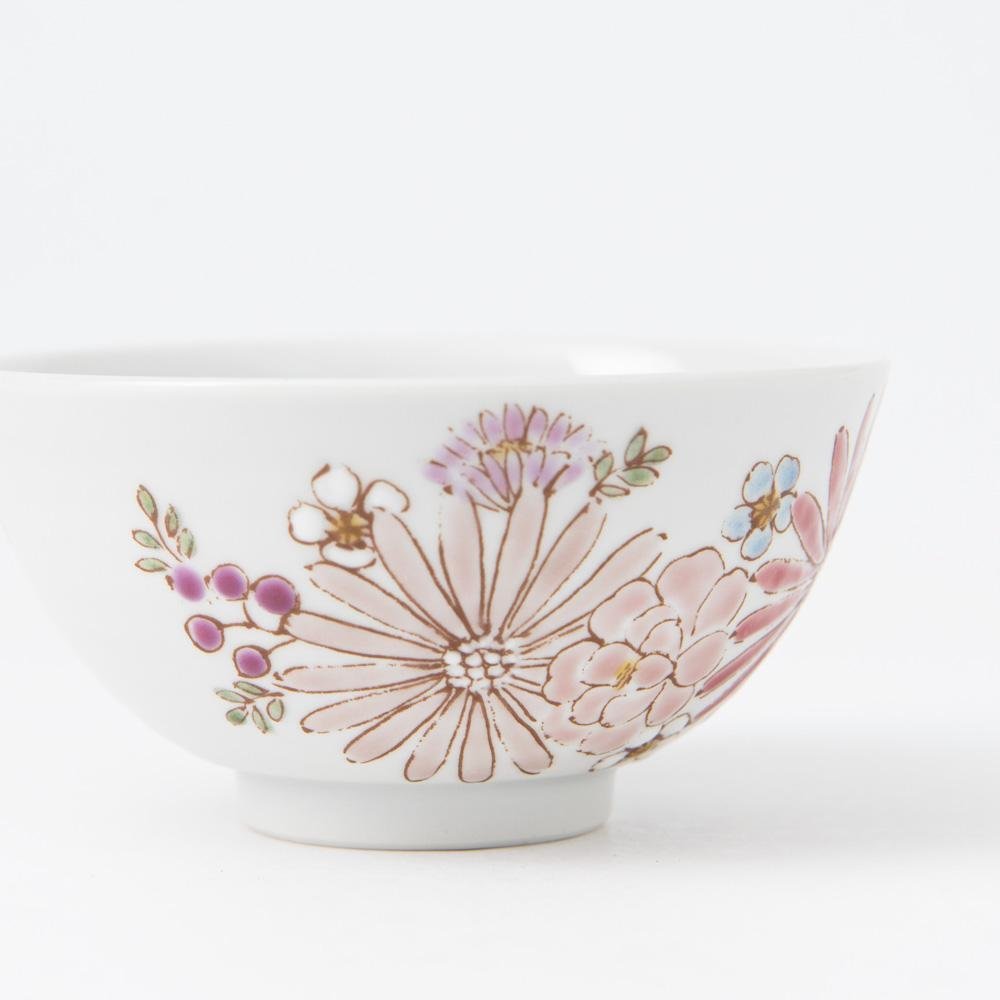 Atelier Yu Brilliant flower Kutani Japanese Rice Bowl - MUSUBI KILN - Quality Japanese Tableware and Gift