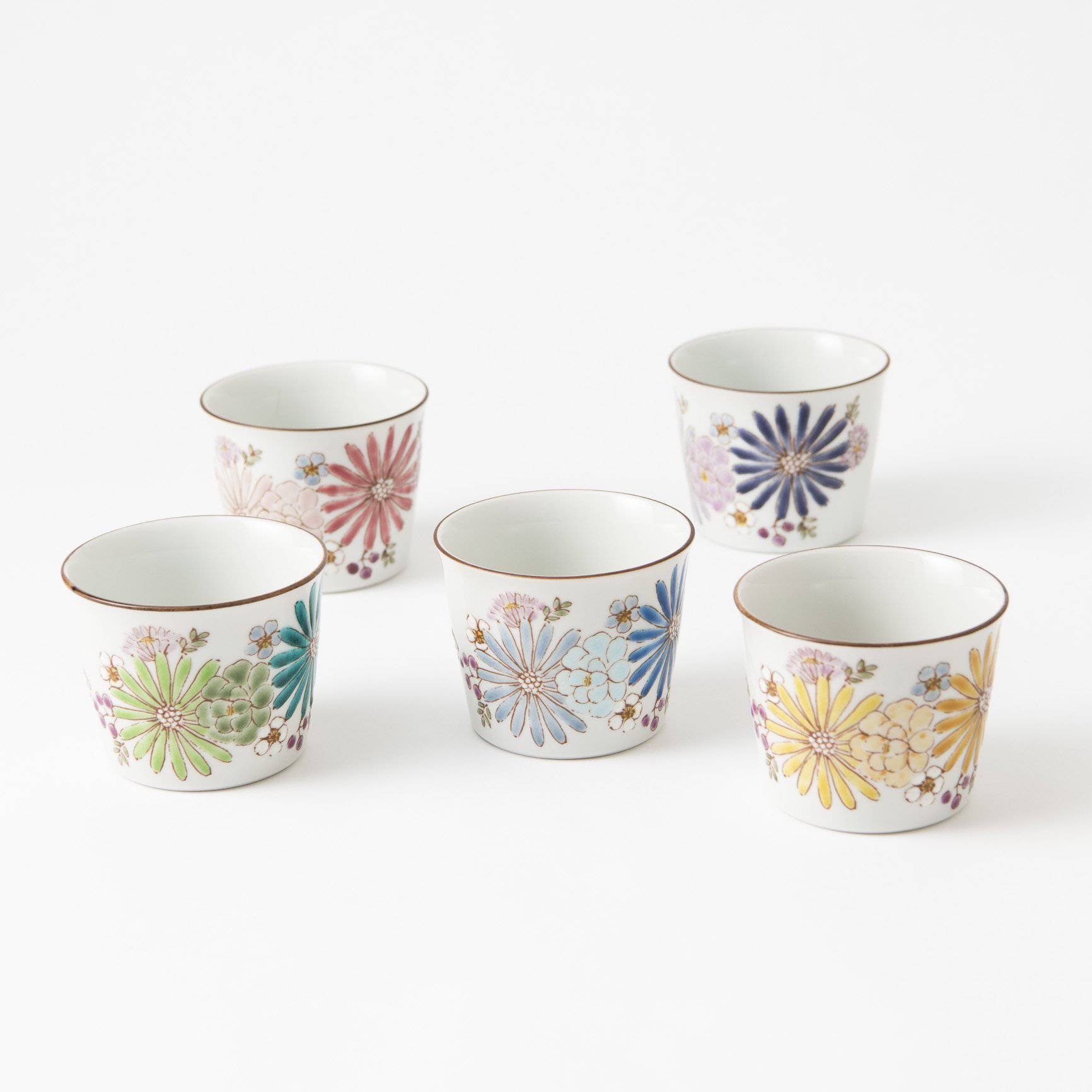 Atelier Yu Brilliant Flower Kutani Japanese Teacup - MUSUBI KILN - Quality Japanese Tableware and Gift