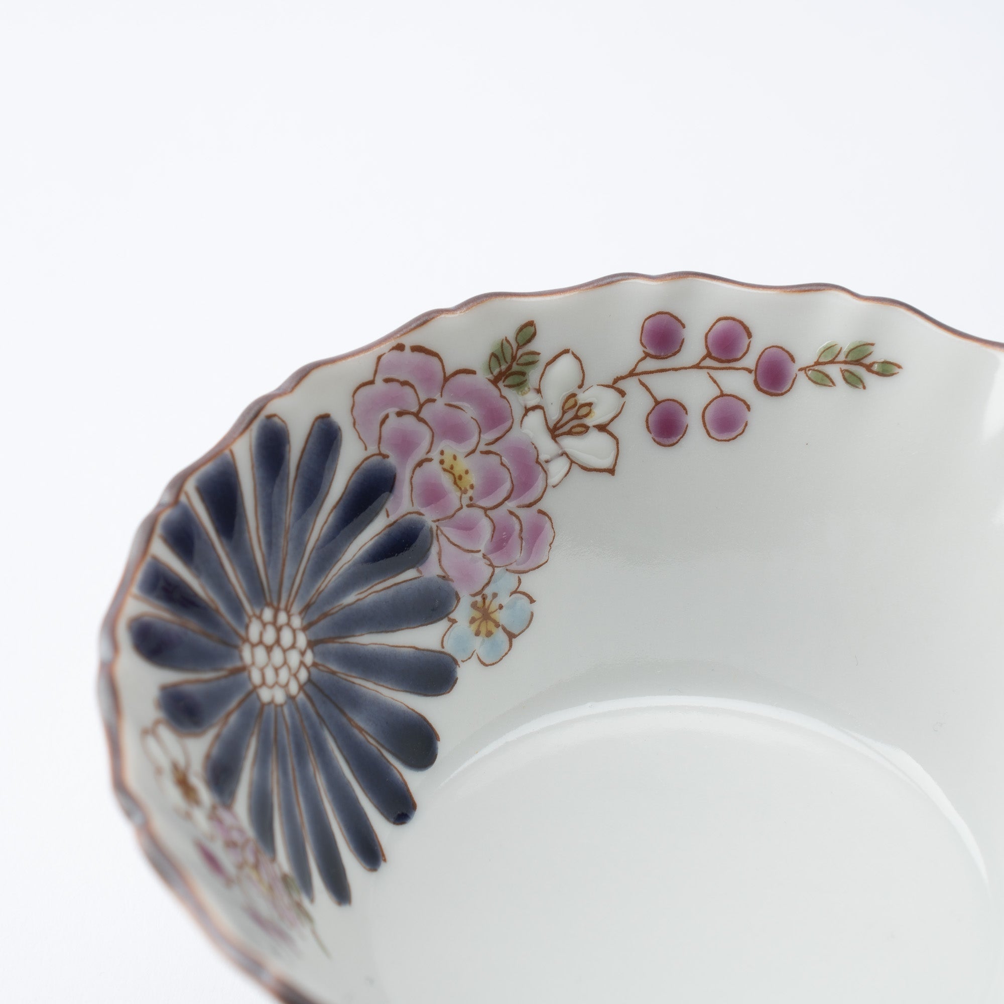 Atelier Yu Brilliant Flower Kutani Kobachi Bowl - MUSUBI KILN - Quality Japanese Tableware and Gift