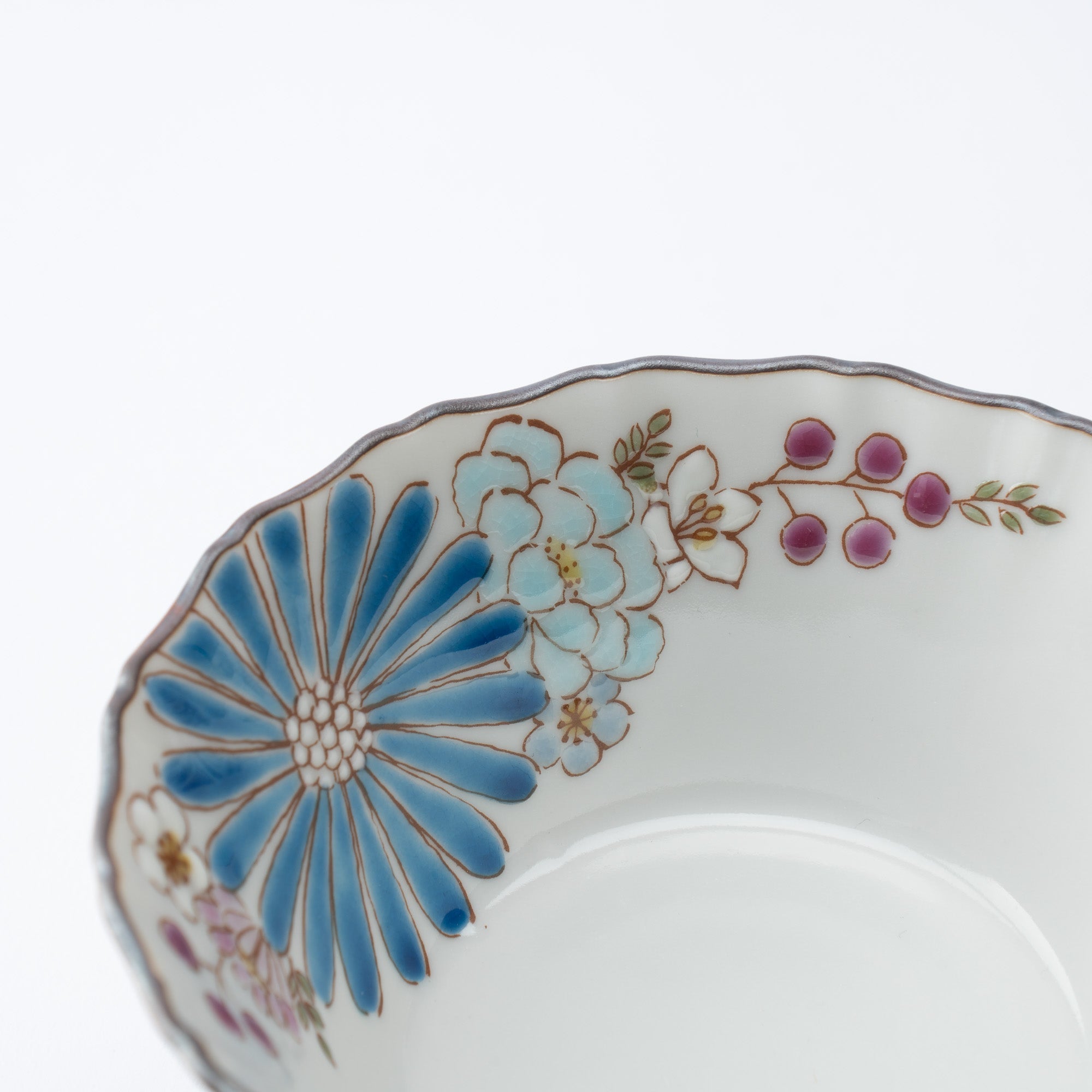 Atelier Yu Brilliant Flower Kutani Kobachi Bowl - MUSUBI KILN - Quality Japanese Tableware and Gift