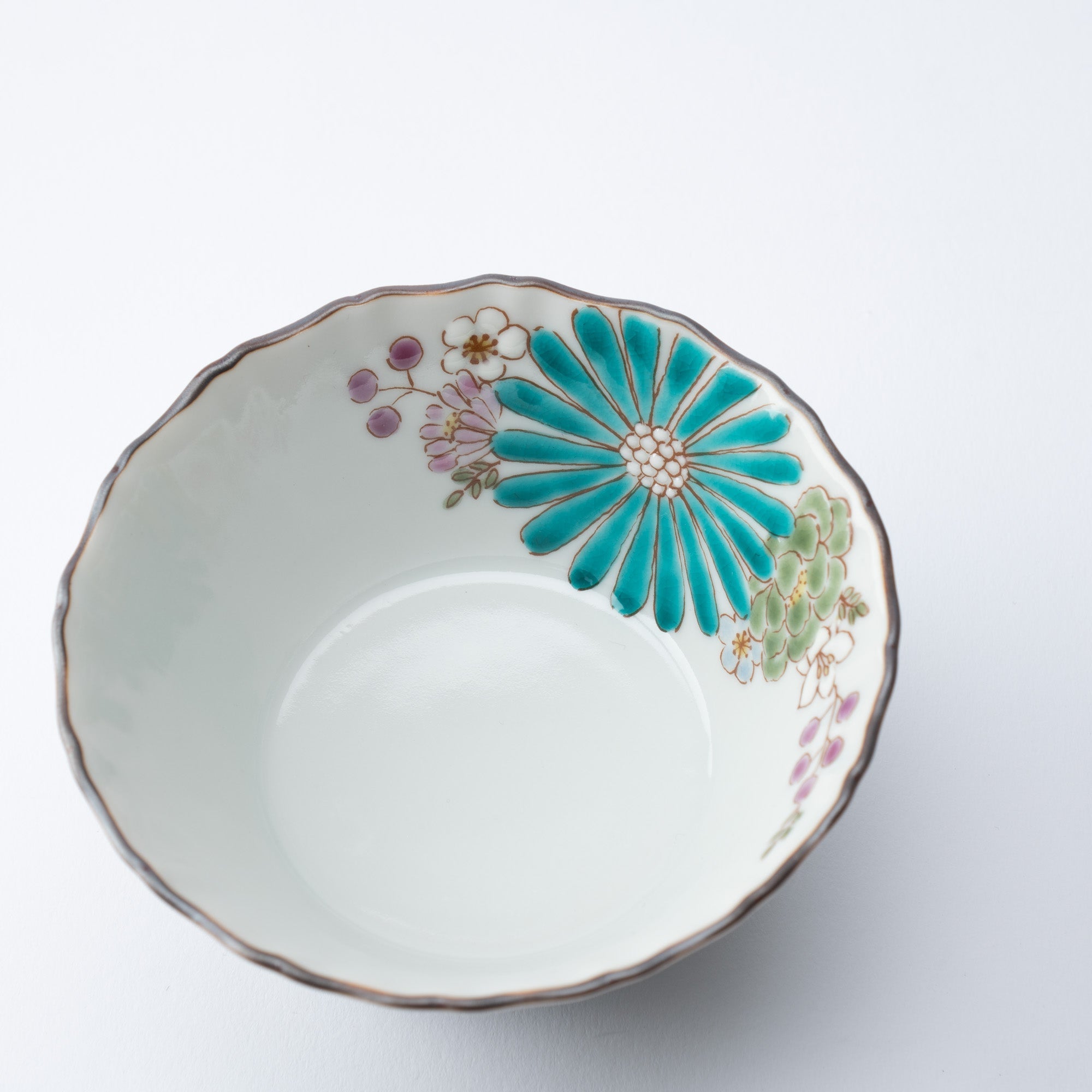 Atelier Yu Brilliant Flower Kutani Kobachi Bowl - MUSUBI KILN - Quality Japanese Tableware and Gift