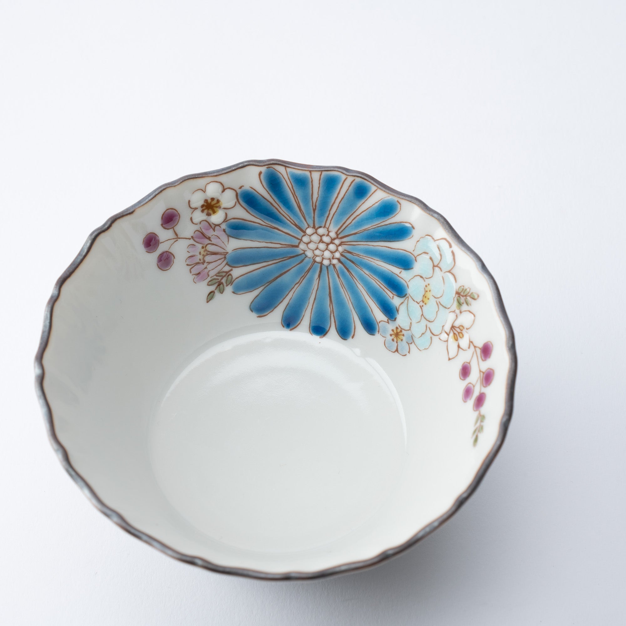 Atelier Yu Brilliant Flower Kutani Kobachi Bowl - MUSUBI KILN - Quality Japanese Tableware and Gift