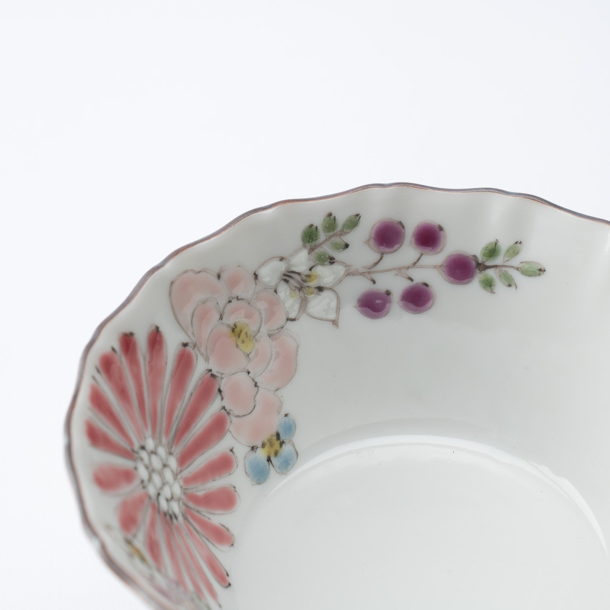 Atelier Yu Brilliant Flower Kutani Kobachi Bowl - MUSUBI KILN - Quality Japanese Tableware and Gift