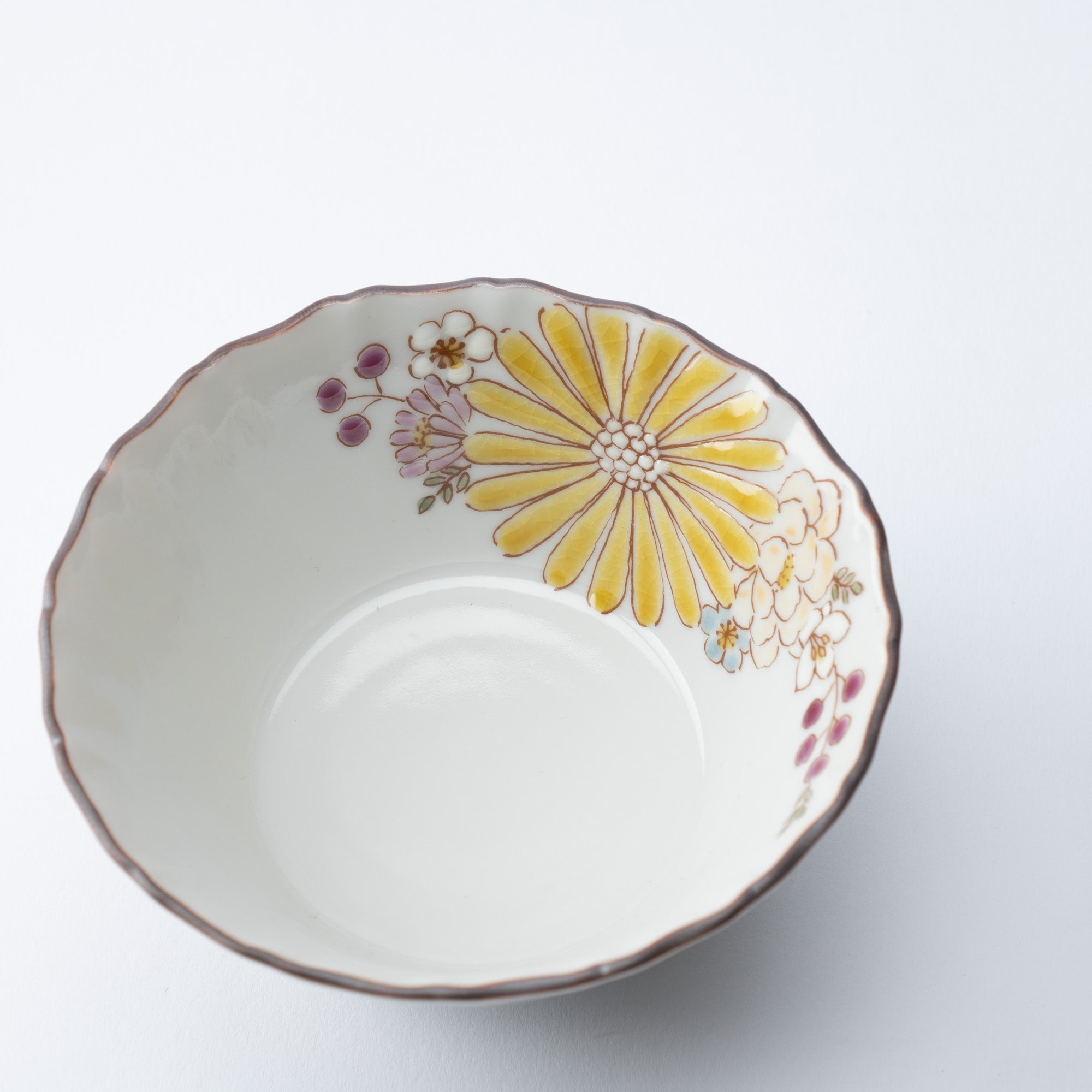 Atelier Yu Brilliant Flower Kutani Kobachi Bowl - MUSUBI KILN - Quality Japanese Tableware and Gift