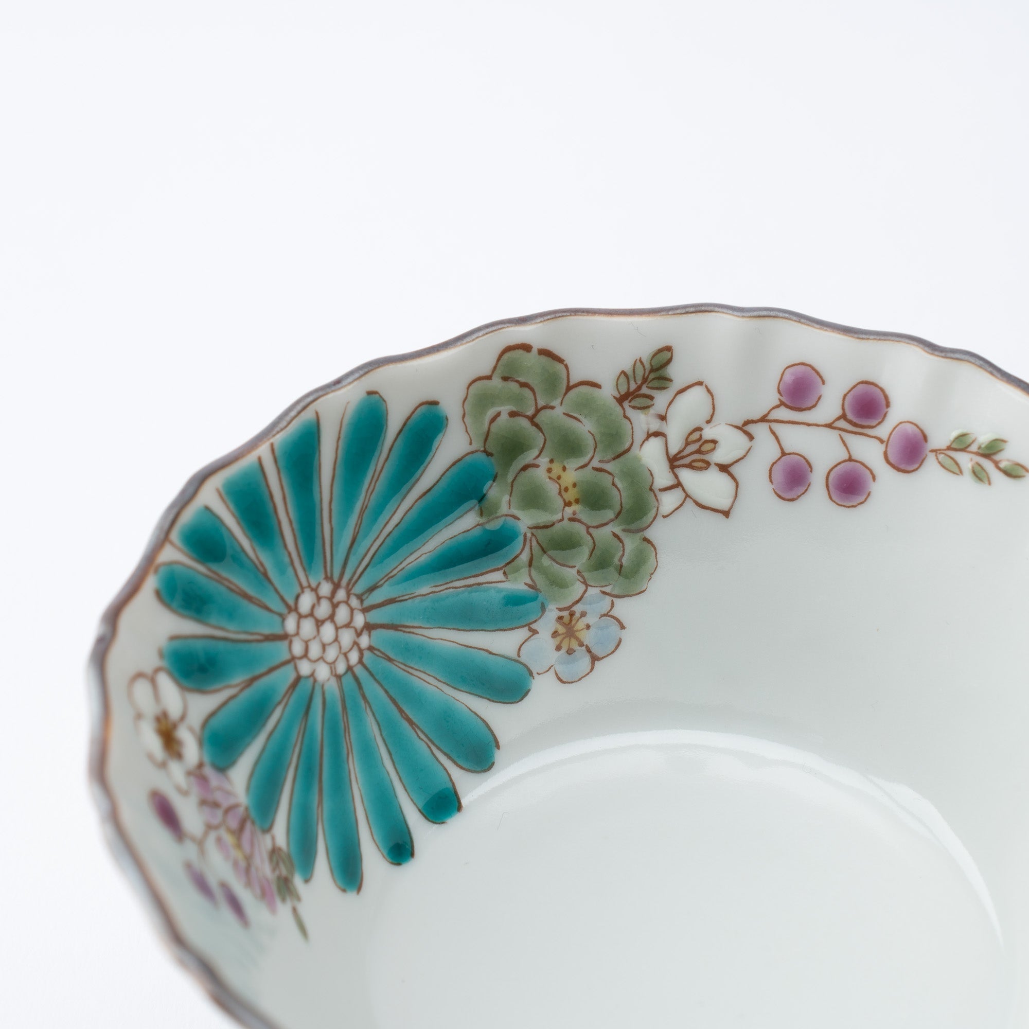 Atelier Yu Brilliant Flower Kutani Kobachi Bowl - MUSUBI KILN - Quality Japanese Tableware and Gift