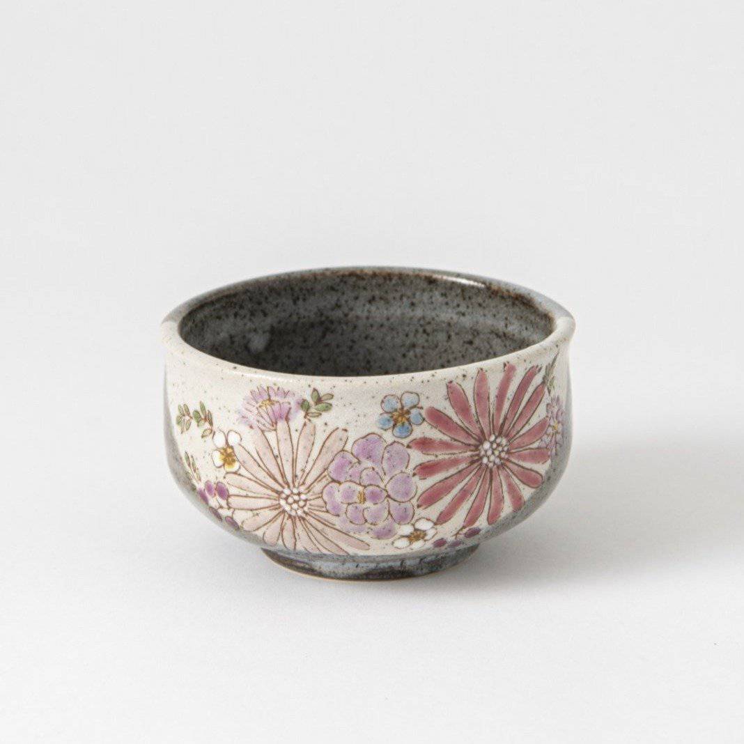 Atelier Yu Brilliant Flower Kutani Matcha Bowl Chawan - MUSUBI KILN - Quality Japanese Tableware and Gift