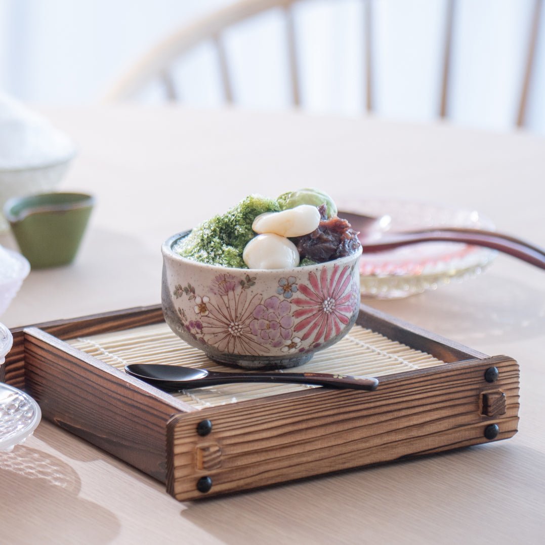 Atelier Yu Brilliant Flower Kutani Matcha Bowl Chawan - MUSUBI KILN - Quality Japanese Tableware and Gift