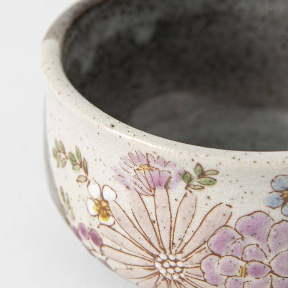 Atelier Yu Brilliant Flower Kutani Matcha Bowl Chawan - MUSUBI KILN - Quality Japanese Tableware and Gift