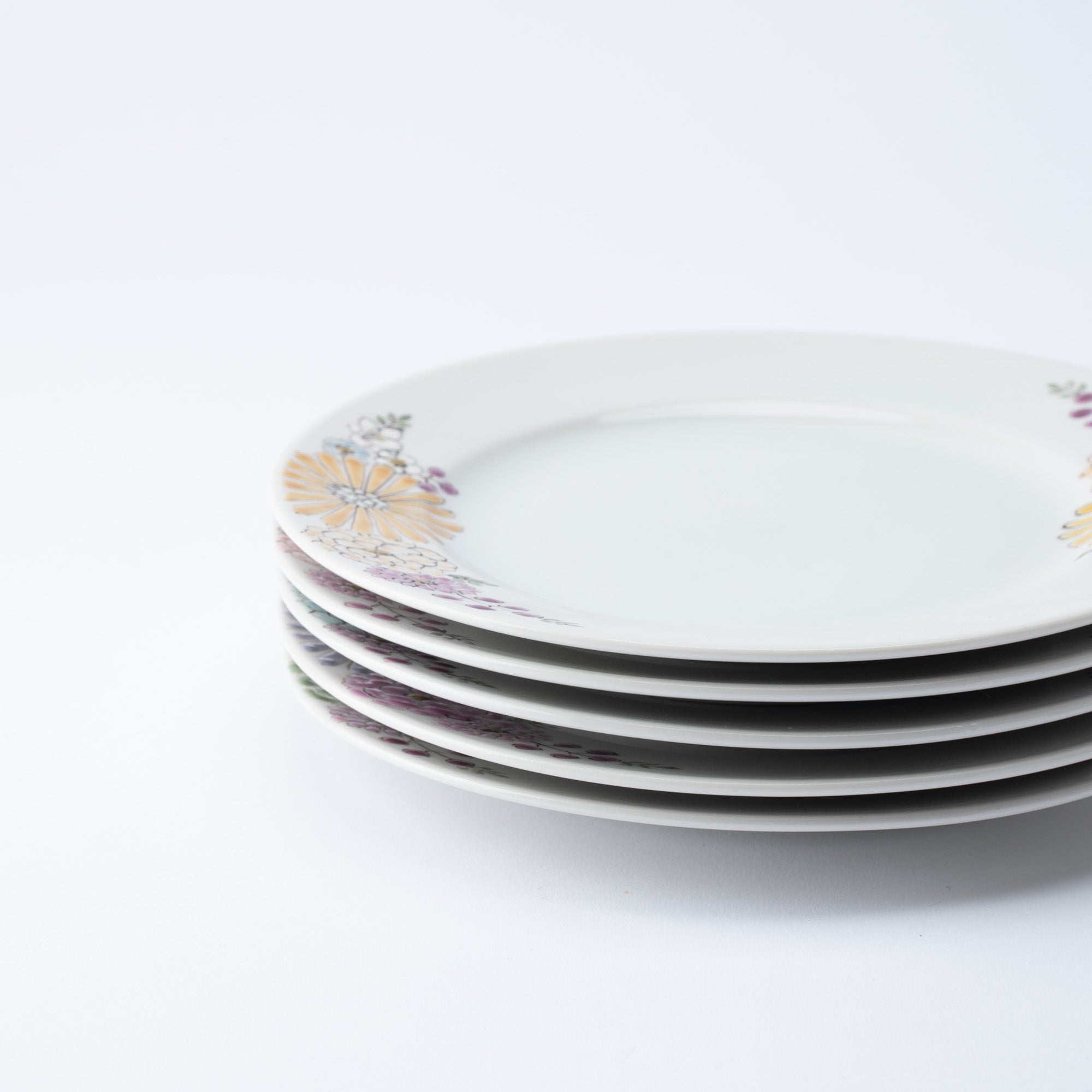 Atelier Yu Brilliant Flower Kutani Round Plate - MUSUBI KILN - Quality Japanese Tableware and Gift