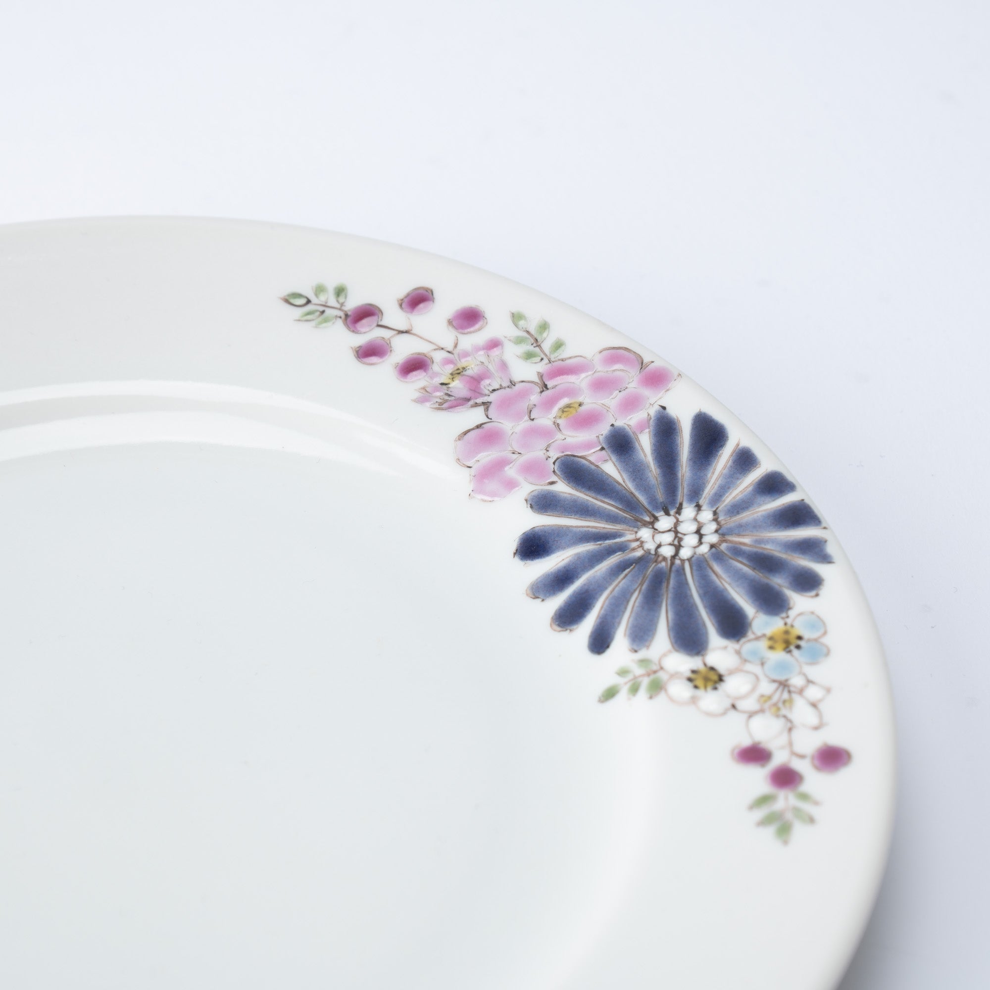 Atelier Yu Brilliant Flower Kutani Round Plate - MUSUBI KILN - Quality Japanese Tableware and Gift