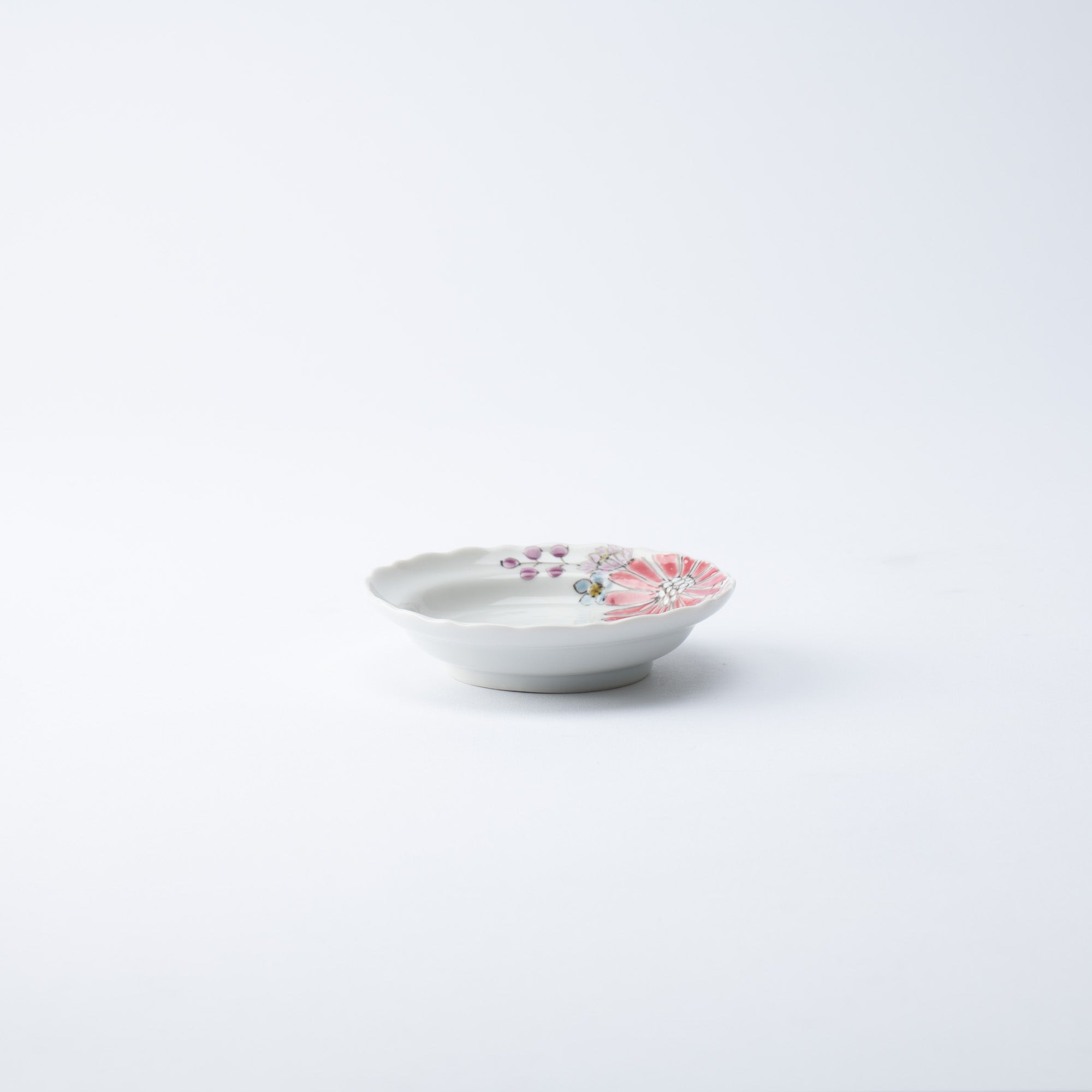 Atelier Yu Brilliant Flower Kutani Sauce Plate - MUSUBI KILN - Quality Japanese Tableware and Gift