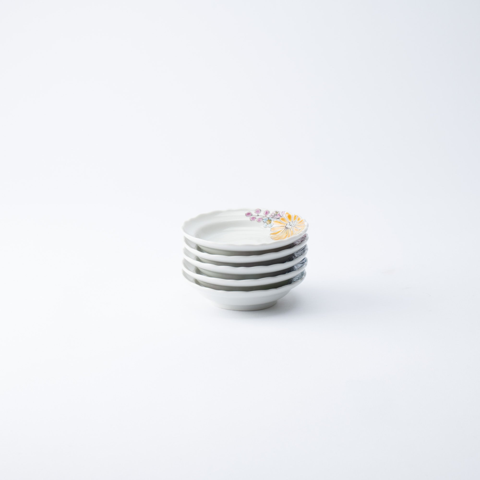 Atelier Yu Brilliant Flower Kutani Sauce Plate - MUSUBI KILN - Quality Japanese Tableware and Gift