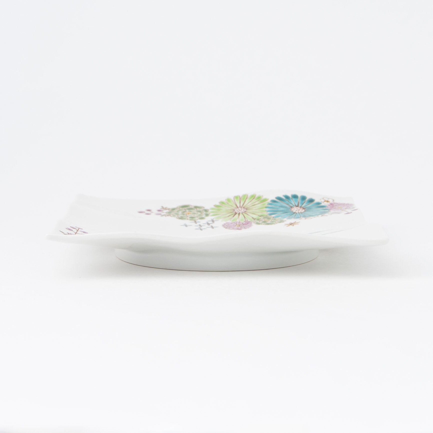 Atelier Yu Brilliant Flower Kutani Square Plate M - MUSUBI KILN - Quality Japanese Tableware and Gift