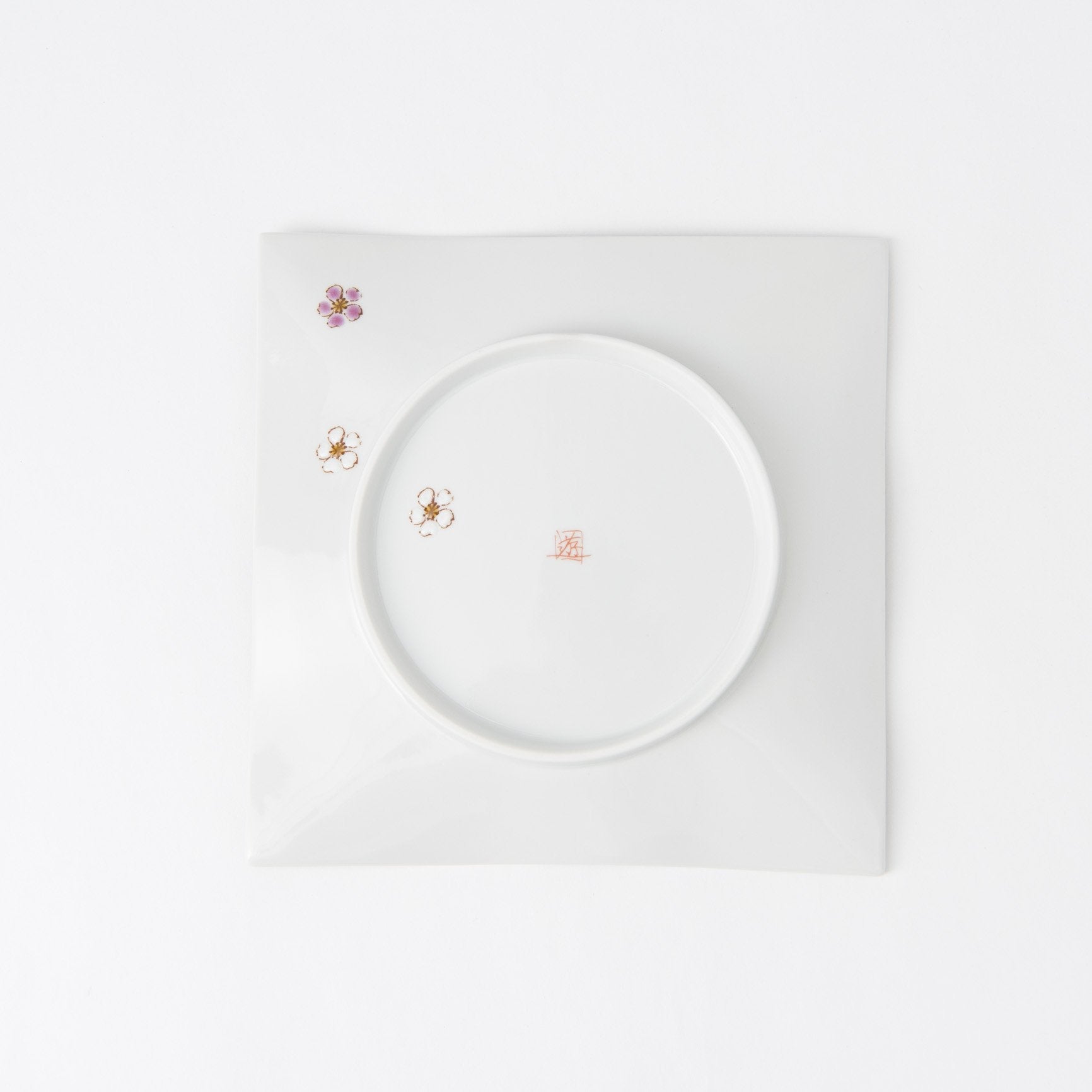 Atelier Yu Brilliant Flower Kutani Square Plate M - MUSUBI KILN - Quality Japanese Tableware and Gift