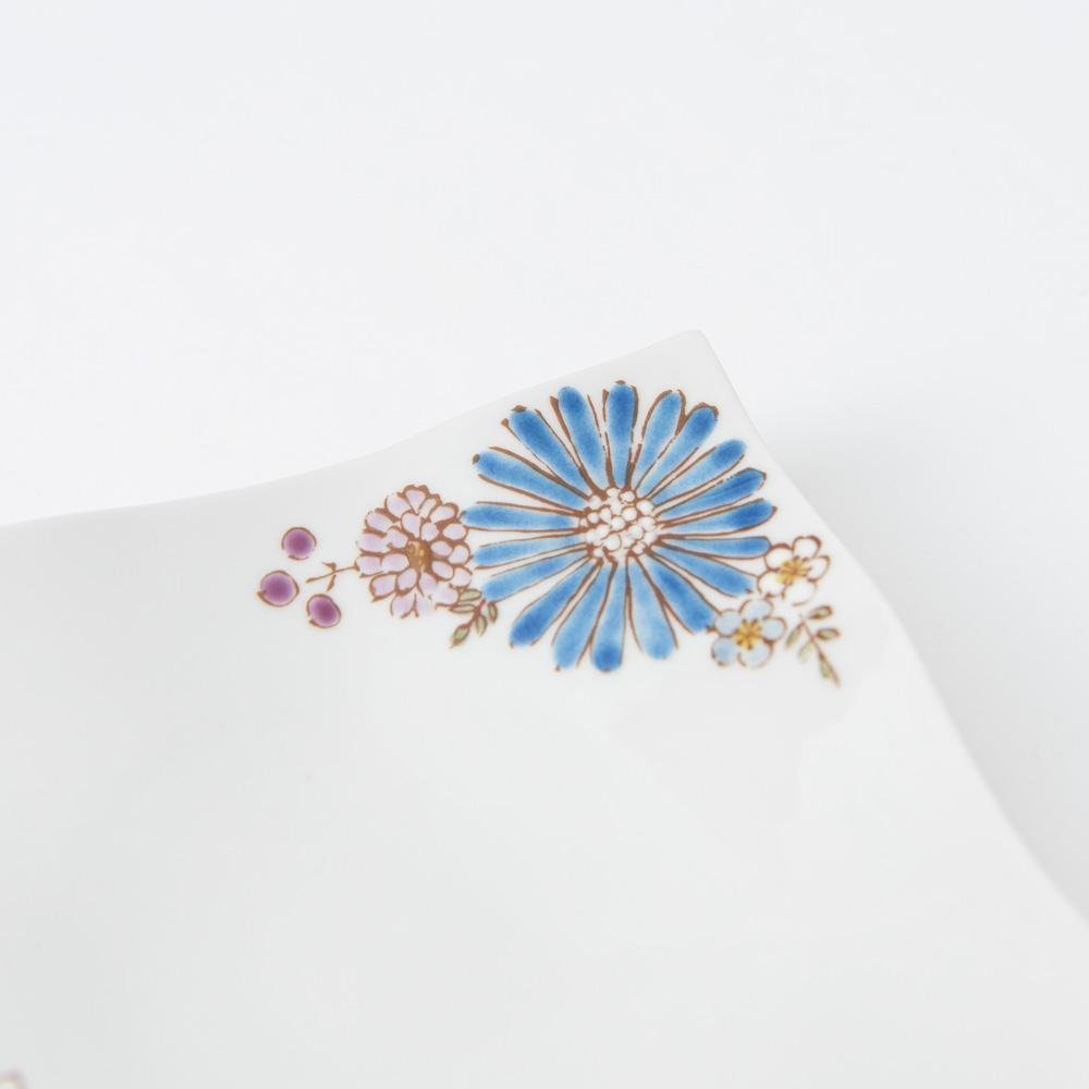 Atelier Yu Brilliant Flower Kutani Square Plate S - MUSUBI KILN - Quality Japanese Tableware and Gift