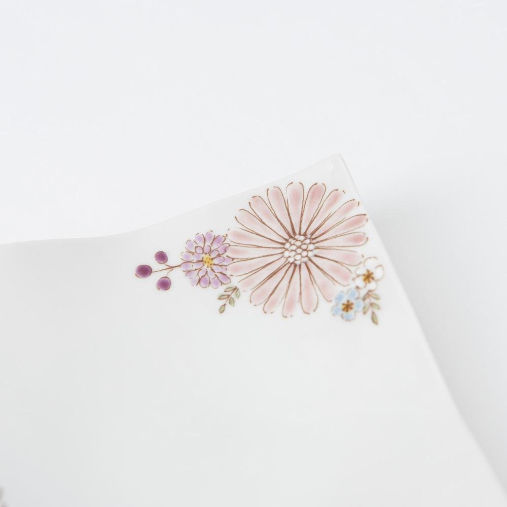 Atelier Yu Brilliant Flower Kutani Square Plate S - MUSUBI KILN - Quality Japanese Tableware and Gift