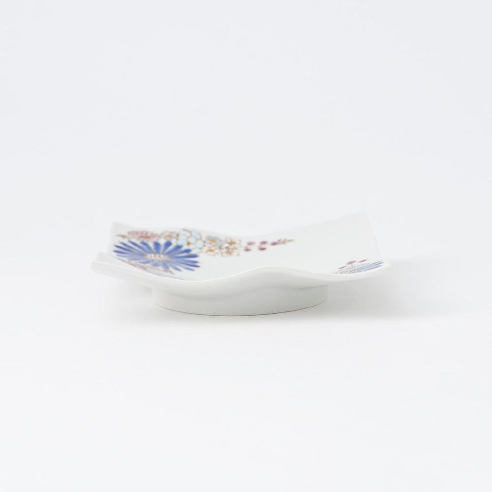 Atelier Yu Brilliant Flower Kutani Square Plate S - MUSUBI KILN - Quality Japanese Tableware and Gift