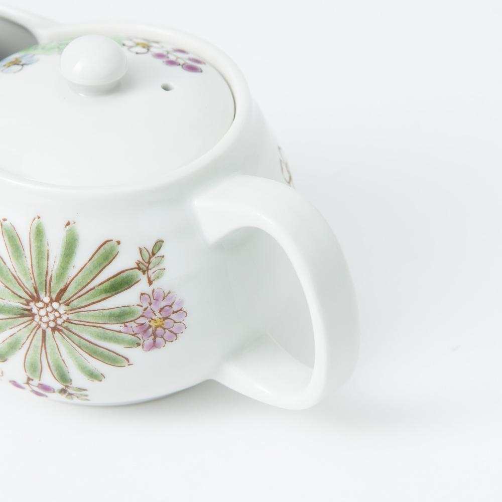 Atelier Yu Brilliant flower Kutani Teapot 12.2oz(360ml) - MUSUBI KILN - Quality Japanese Tableware and Gift