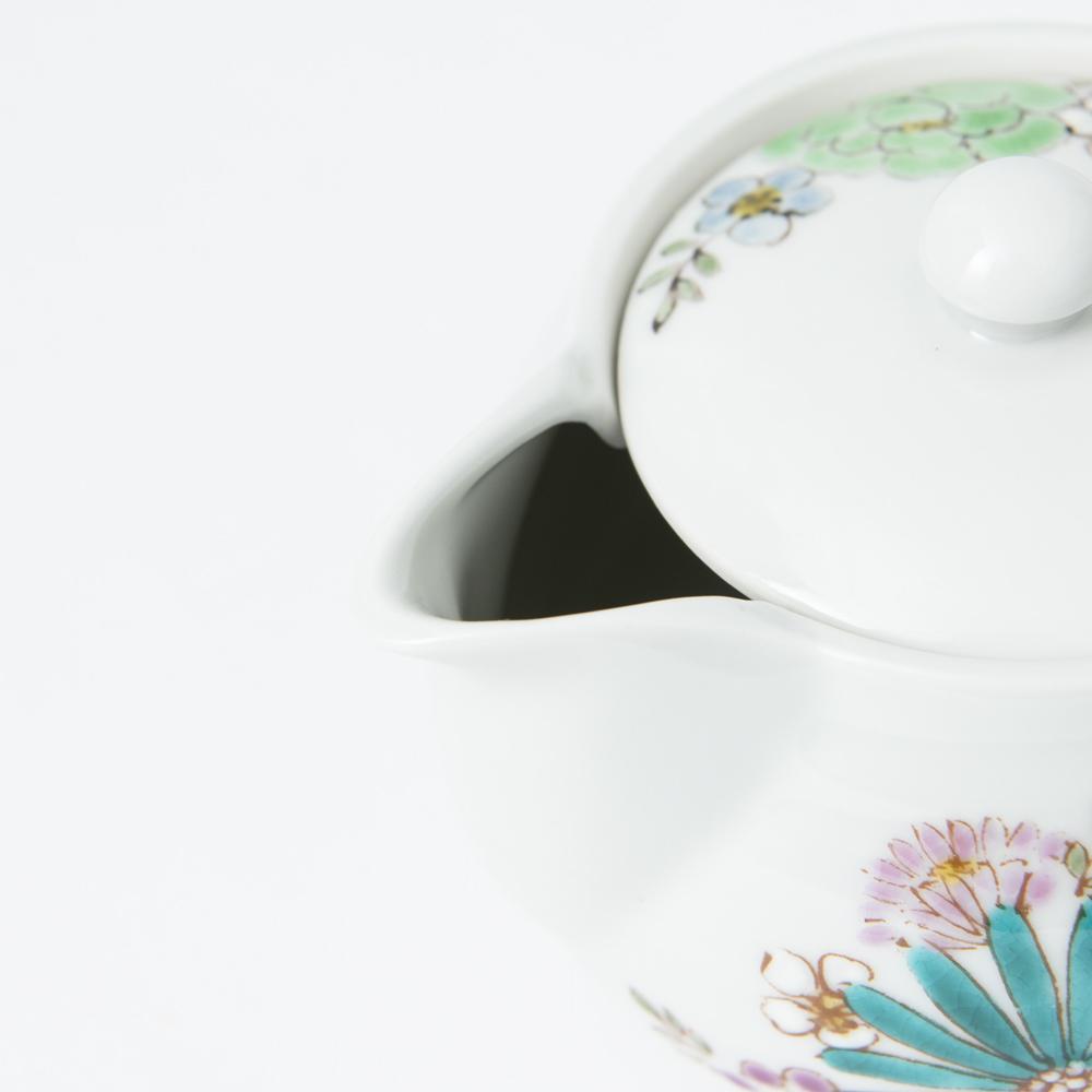 Atelier Yu Brilliant flower Kutani Teapot 12.2oz(360ml) - MUSUBI KILN - Quality Japanese Tableware and Gift