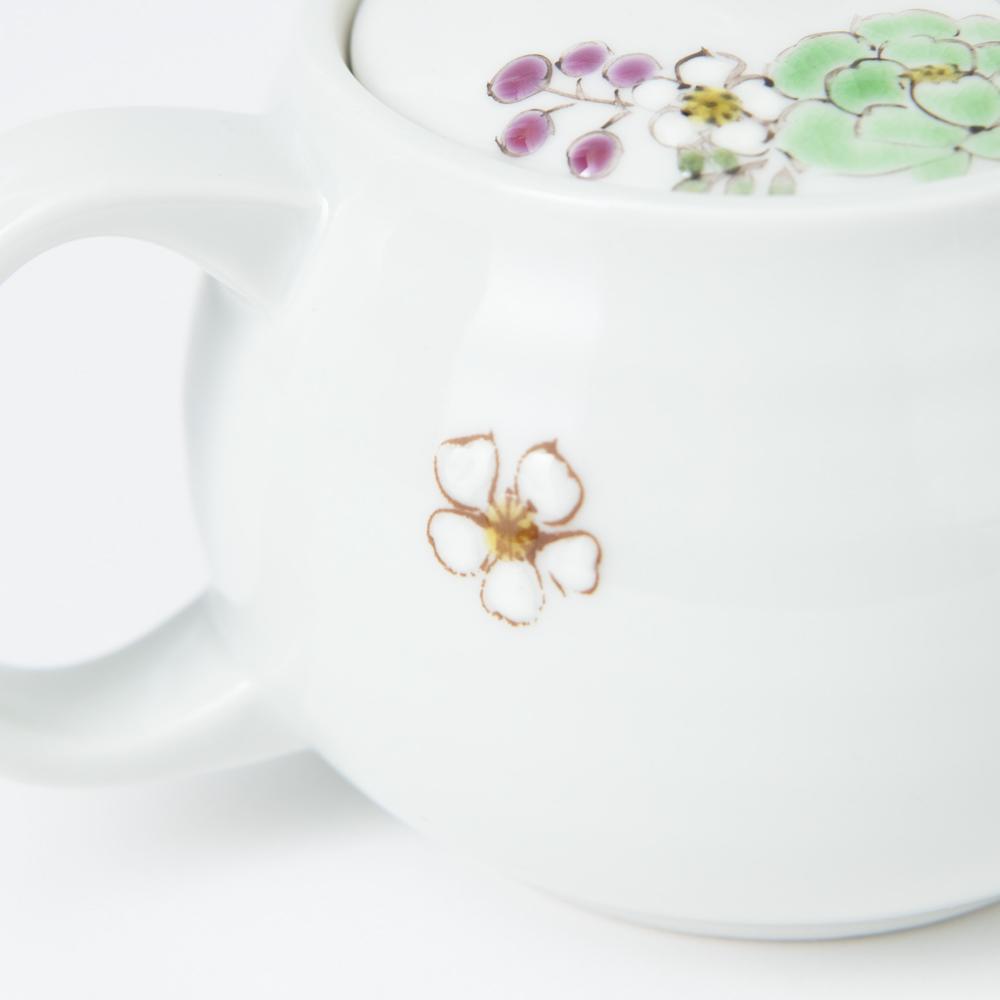 Atelier Yu Brilliant flower Kutani Teapot 12.2oz(360ml) - MUSUBI KILN - Quality Japanese Tableware and Gift