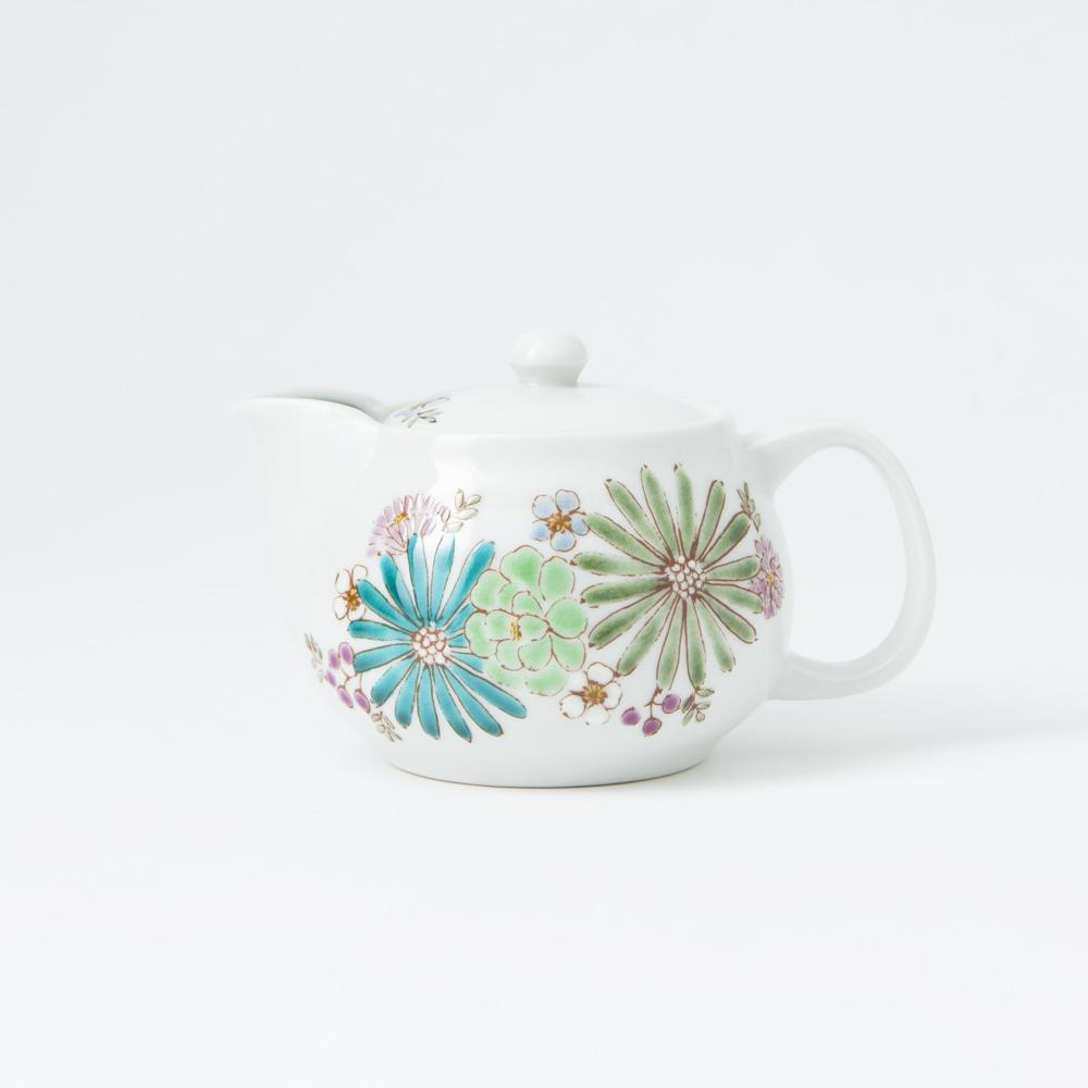 Atelier Yu Brilliant flower Kutani Teapot 12.2oz(360ml) - MUSUBI KILN - Quality Japanese Tableware and Gift