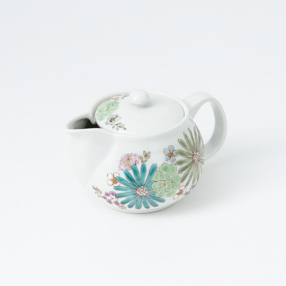 Atelier Yu Brilliant flower Kutani Teapot 12.2oz(360ml) - MUSUBI KILN - Quality Japanese Tableware and Gift