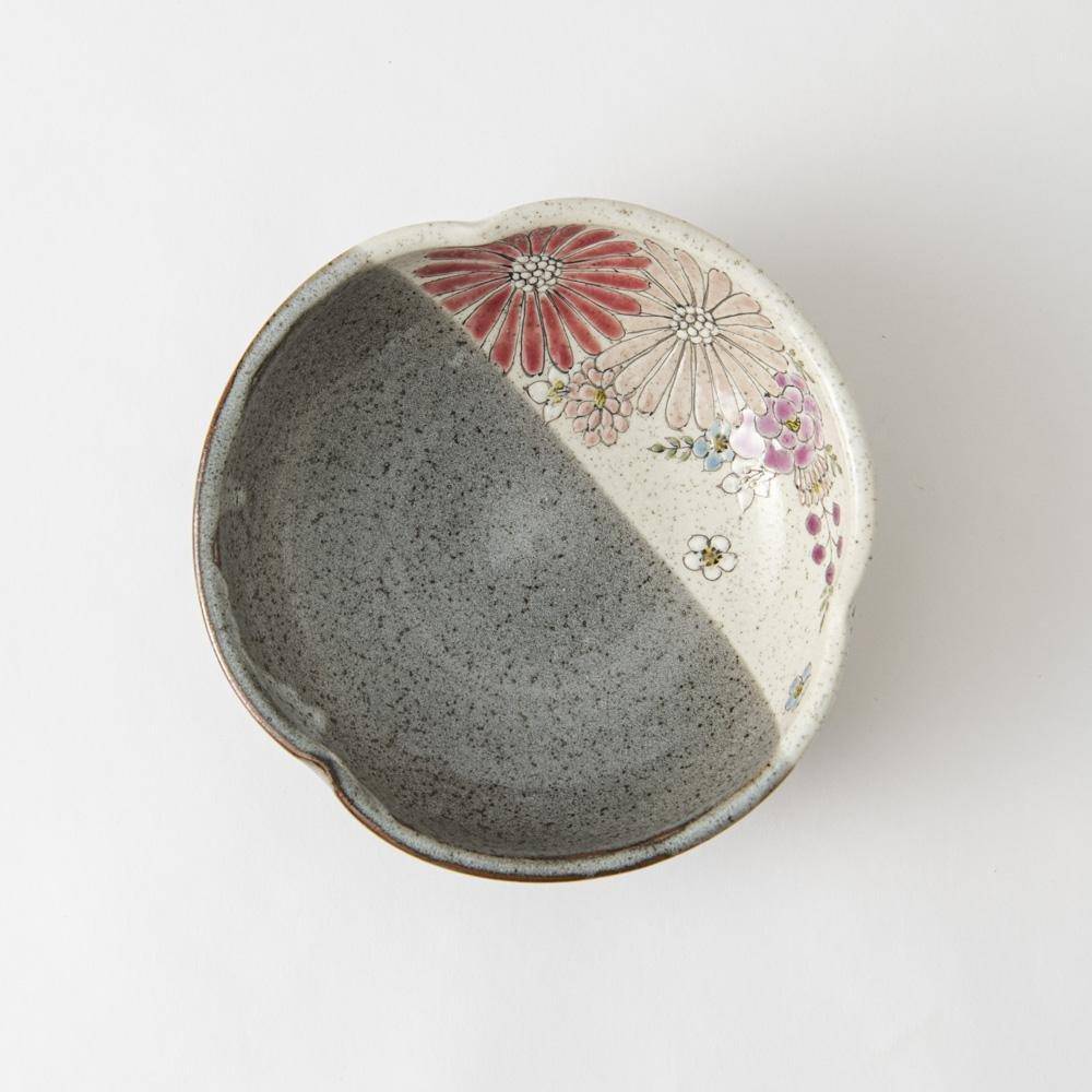 Atelier Yu Brilliant Pink Flower Kutani Bowl - MUSUBI KILN - Quality Japanese Tableware and Gift