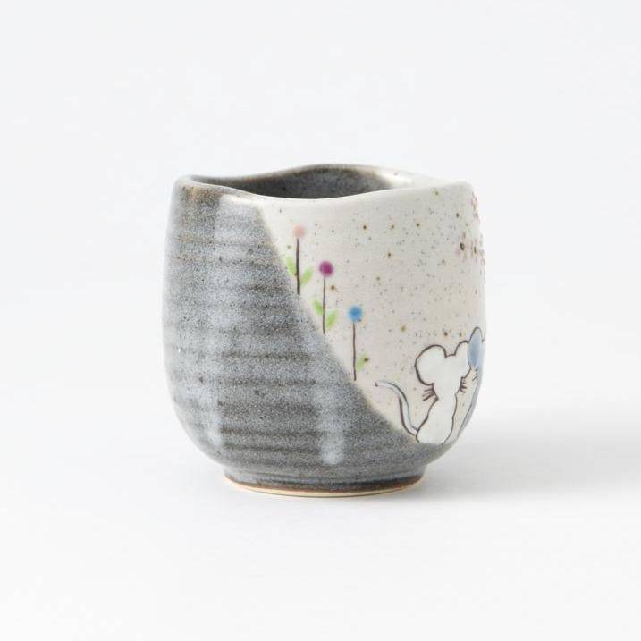 Atelier Yu Mouse in Sunny Spot Kutani Mug - MUSUBI KILN - Quality Japanese Tableware and Gift