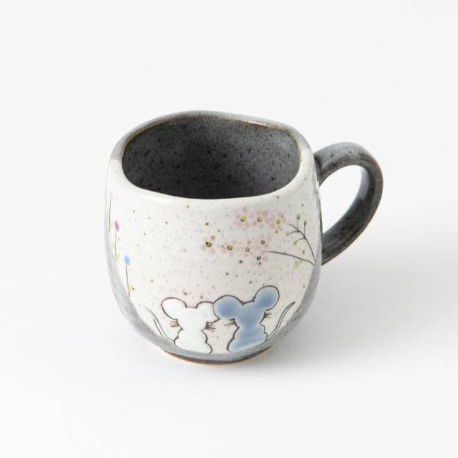 Atelier Yu Mouse in Sunny Spot Kutani Mug - MUSUBI KILN - Quality Japanese Tableware and Gift