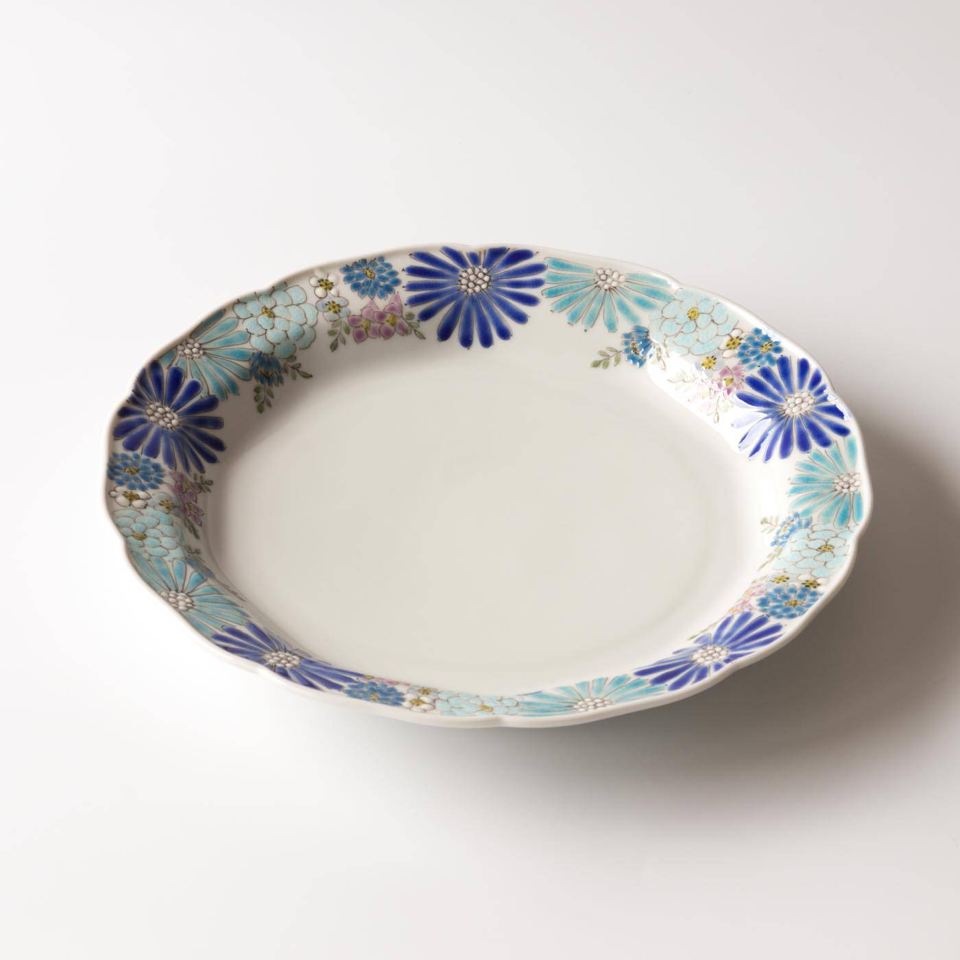 Atelier Yu Premium Brilliant Flower Kutani Round Plate - MUSUBI KILN - Quality Japanese Tableware and Gift