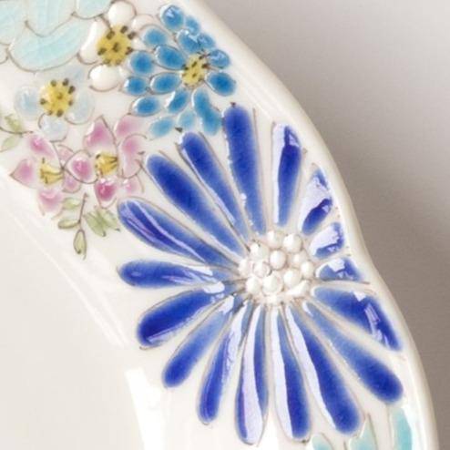 Atelier Yu Premium Brilliant Flower Kutani Round Plate - MUSUBI KILN - Quality Japanese Tableware and Gift