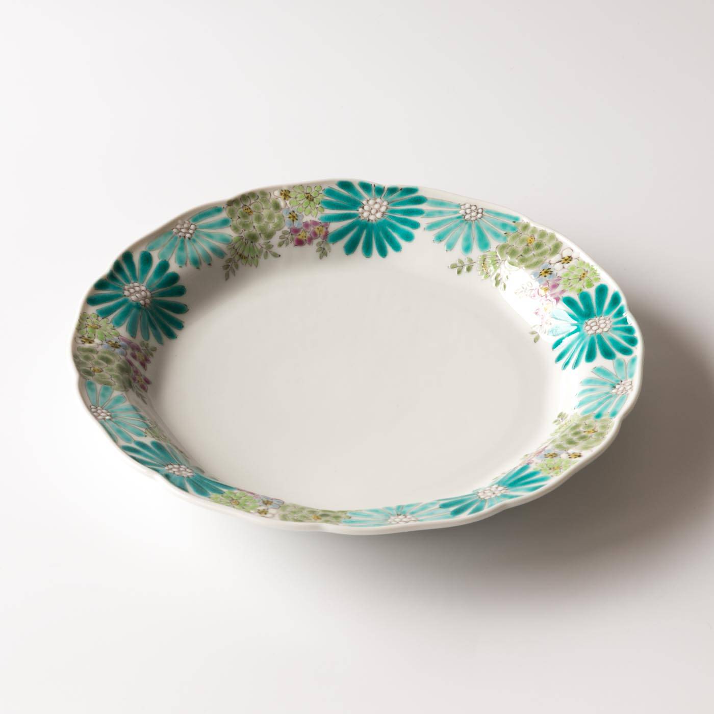 Atelier Yu Premium Brilliant Flower Kutani Round Plate - MUSUBI KILN - Quality Japanese Tableware and Gift