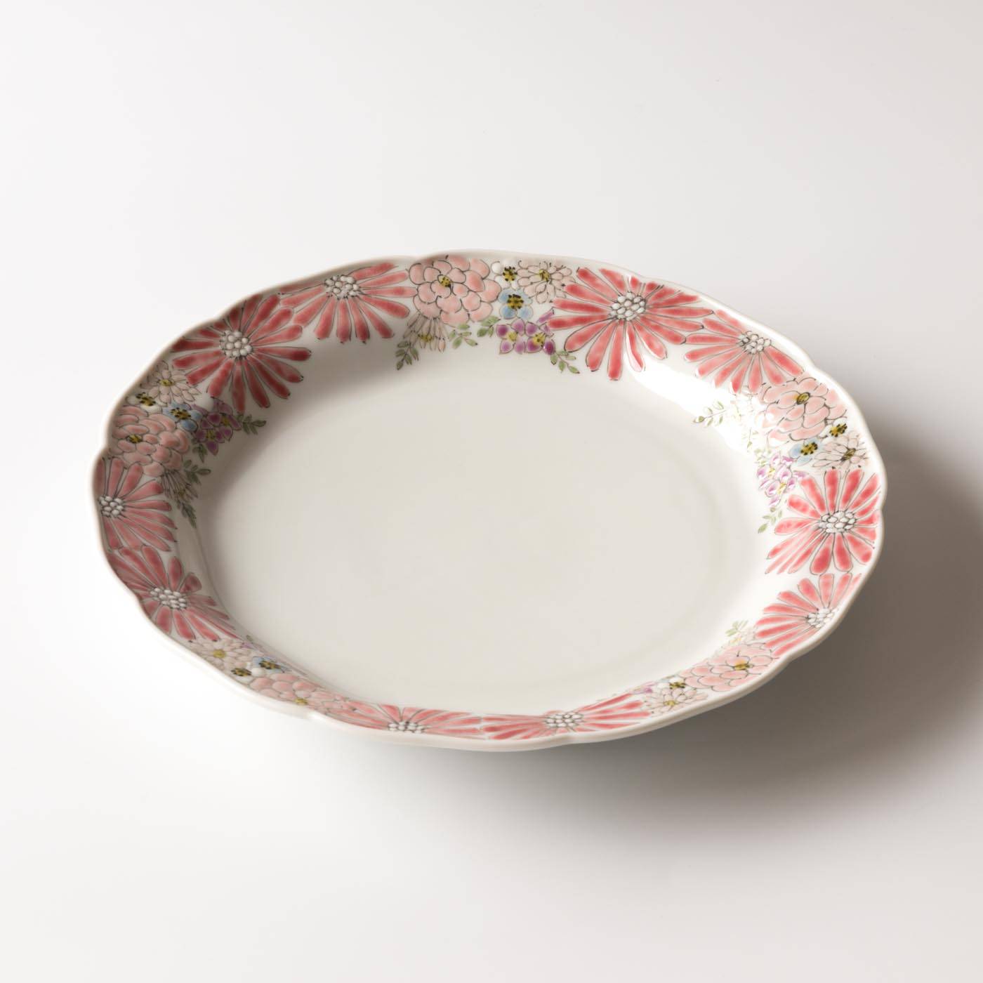 Atelier Yu Premium Brilliant Flower Kutani Round Plate - MUSUBI KILN - Quality Japanese Tableware and Gift