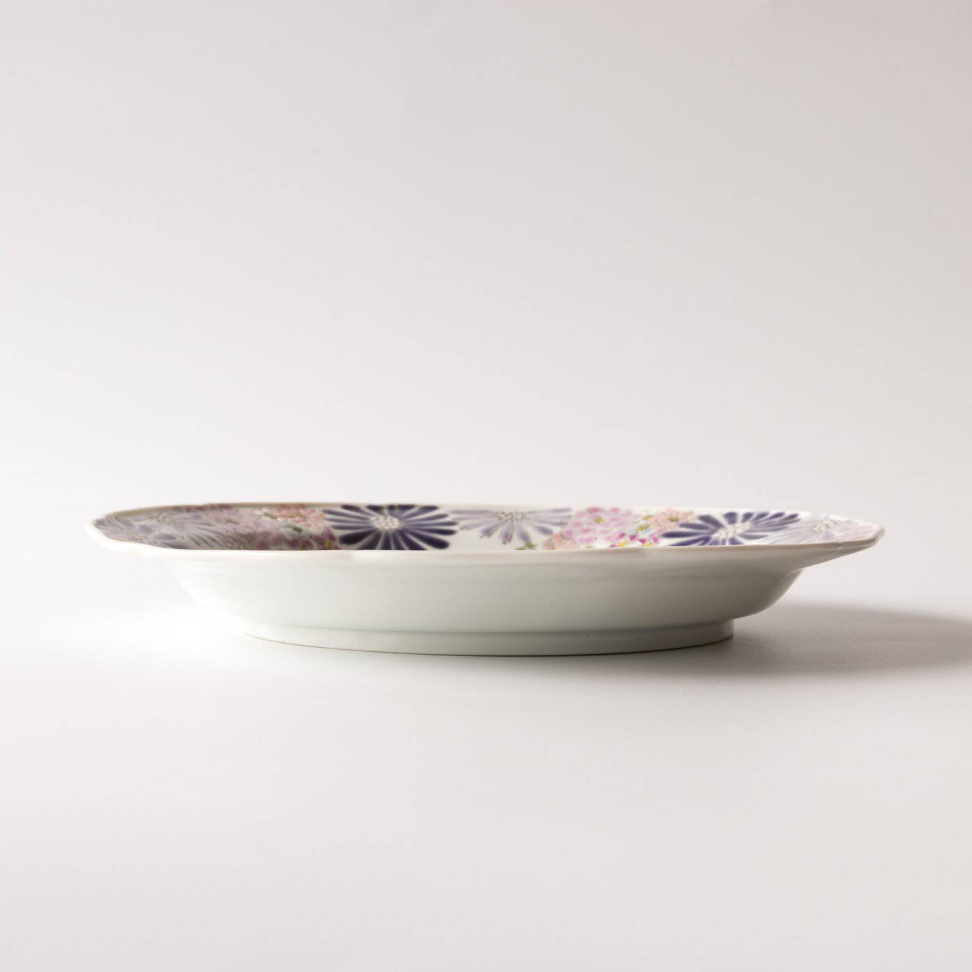 Atelier Yu Premium Brilliant Flower Kutani Round Plate - MUSUBI KILN - Quality Japanese Tableware and Gift