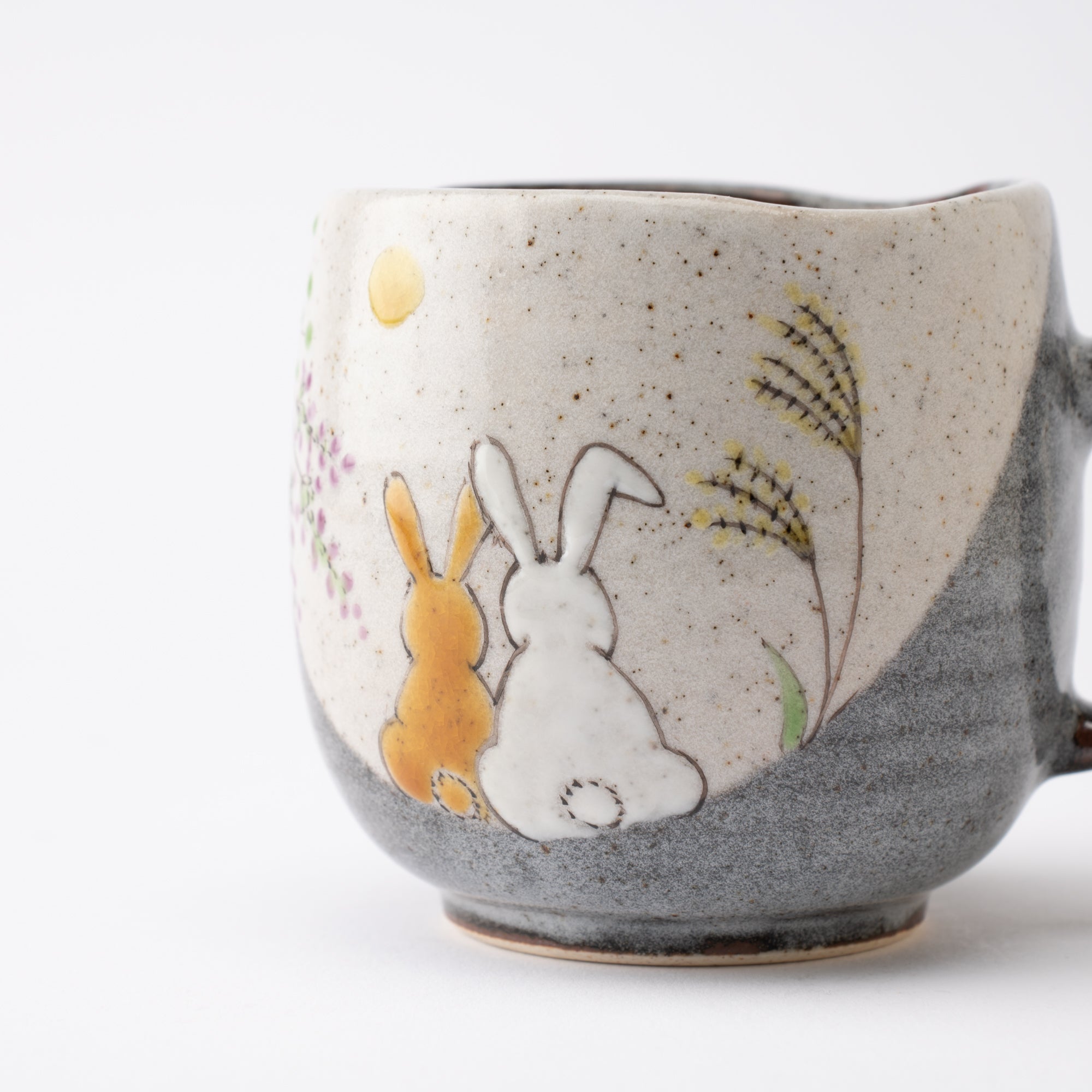 Atelier Yu Rabbits In Sunny Spot Kutani Mug - MUSUBI KILN - Quality Japanese Tableware and Gift