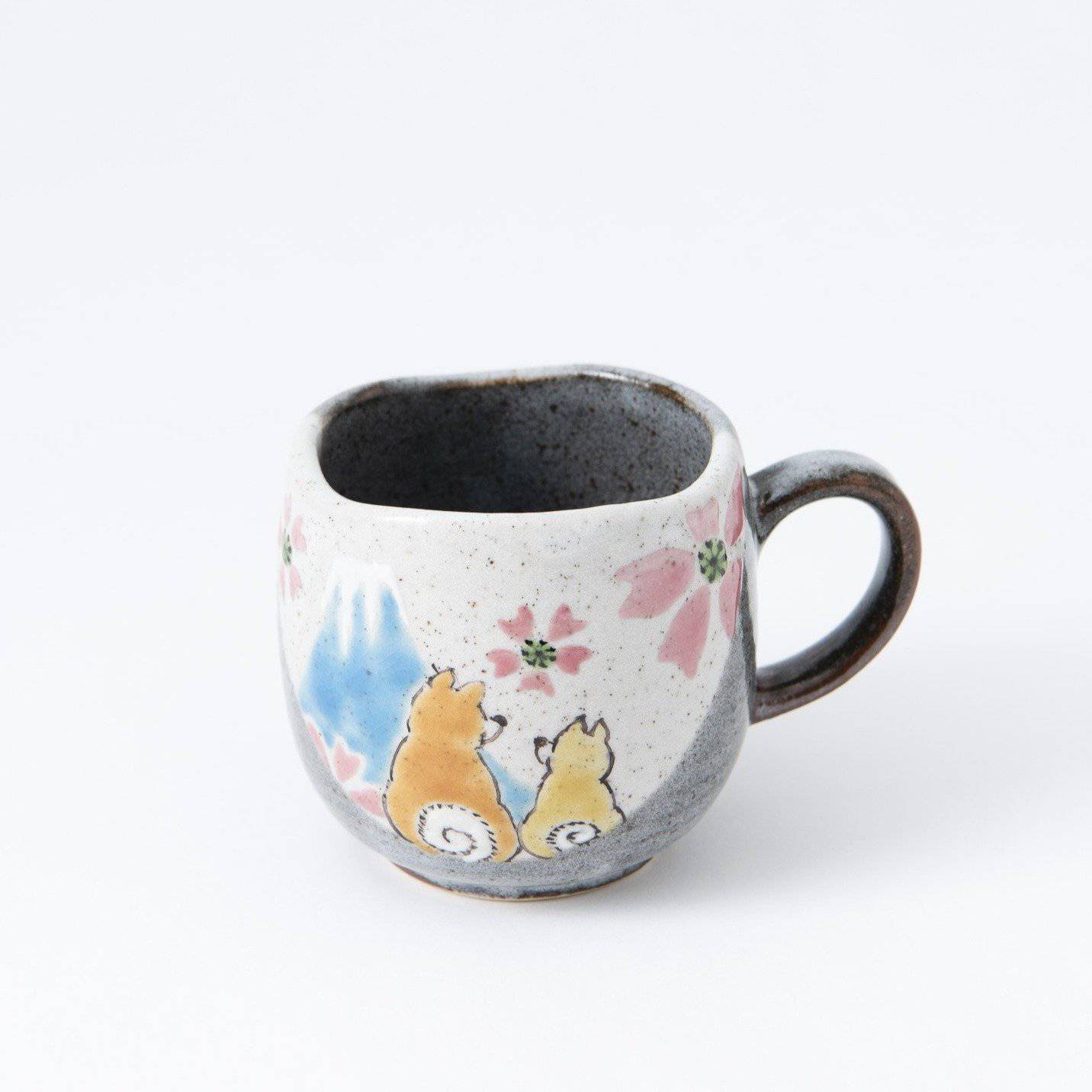 Atelier Yu Shiba Inu in Sunny Spot Kutani Mug - MUSUBI KILN - Quality Japanese Tableware and Gift