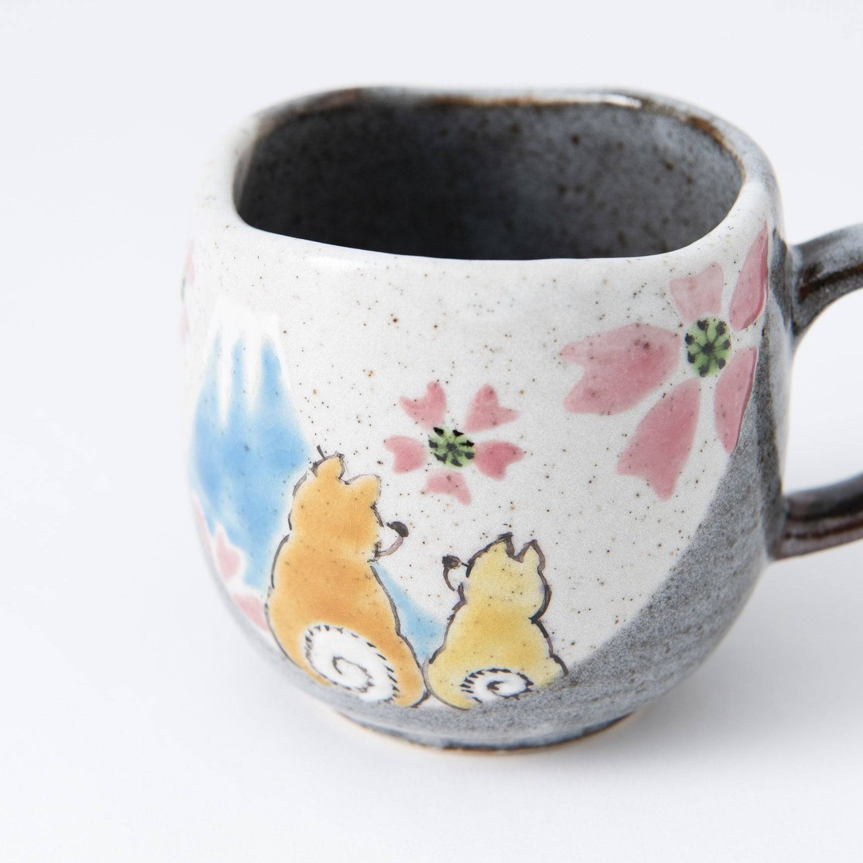 Atelier Yu Shiba Inu in Sunny Spot Kutani Mug - MUSUBI KILN - Quality Japanese Tableware and Gift