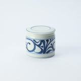 Baizan Kiln Arabesque Tobe Cylindrical Spice Container with Lid - MUSUBI KILN - Quality Japanese Tableware and Gift