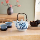 Baizan Kiln Arabesque Tobe Japanese Teapot 30.4oz (900ml) - MUSUBI KILN - Quality Japanese Tableware and Gift