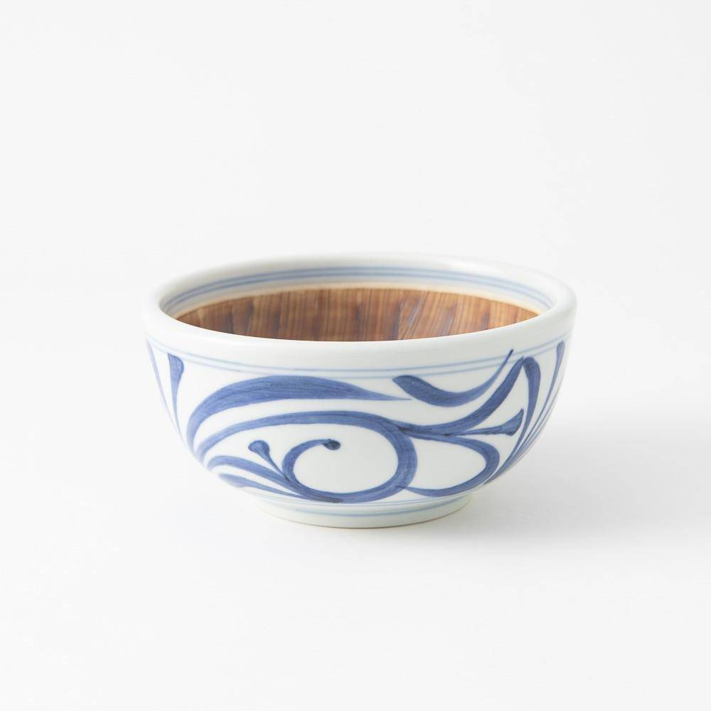 Baizan Kiln Arabesque Tobe Mortar Bowl 6.69in - MUSUBI KILN - Quality Japanese Tableware and Gift