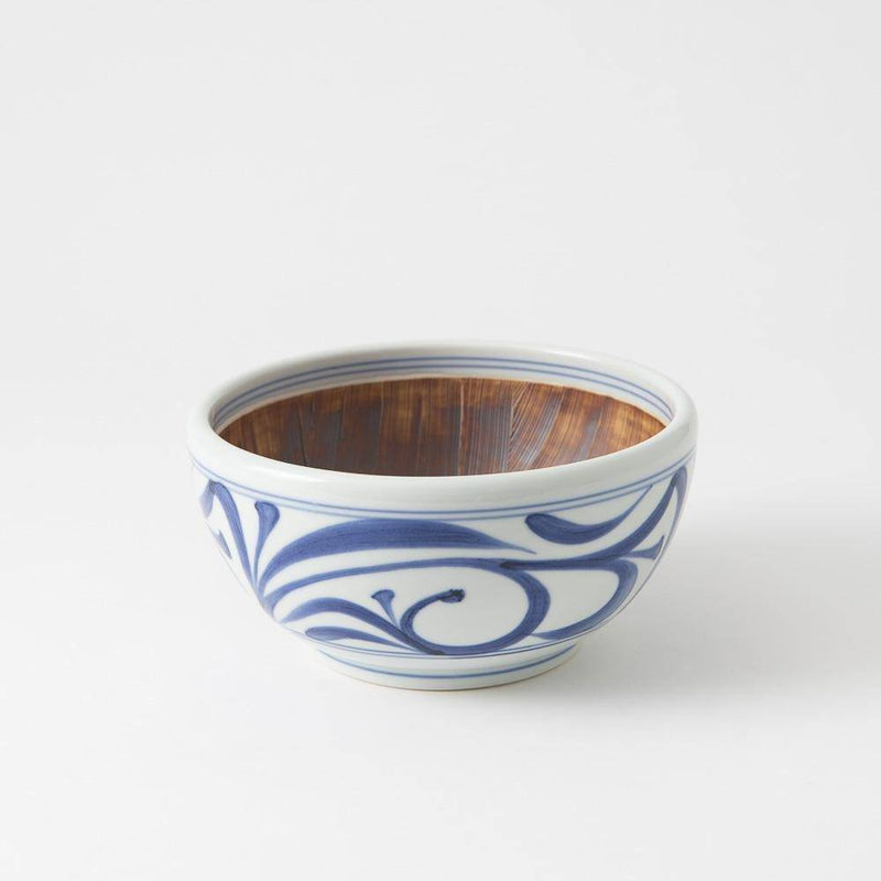 Baizan Kiln Arabesque Tobe Mortar Bowl 7.8in - MUSUBI KILN - Quality Japanese Tableware and Gift