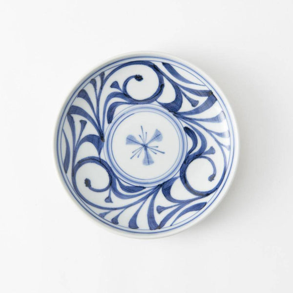 Baizan Kiln Arabesque Tobe Round Plate 7.1in - MUSUBI KILN - Quality Japanese Tableware and Gift