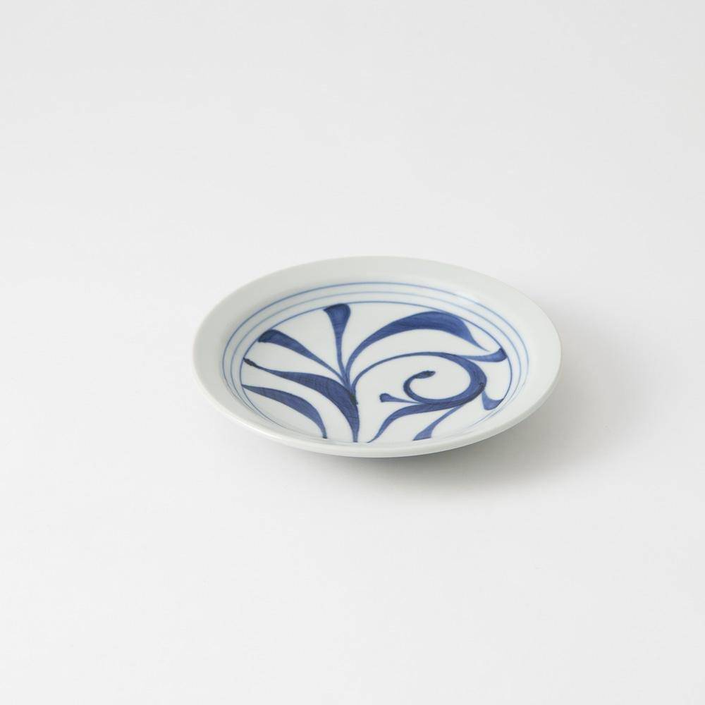 Baizan Kiln Arabesque Tobe Round Plate 7in - MUSUBI KILN - Quality Japanese Tableware and Gift