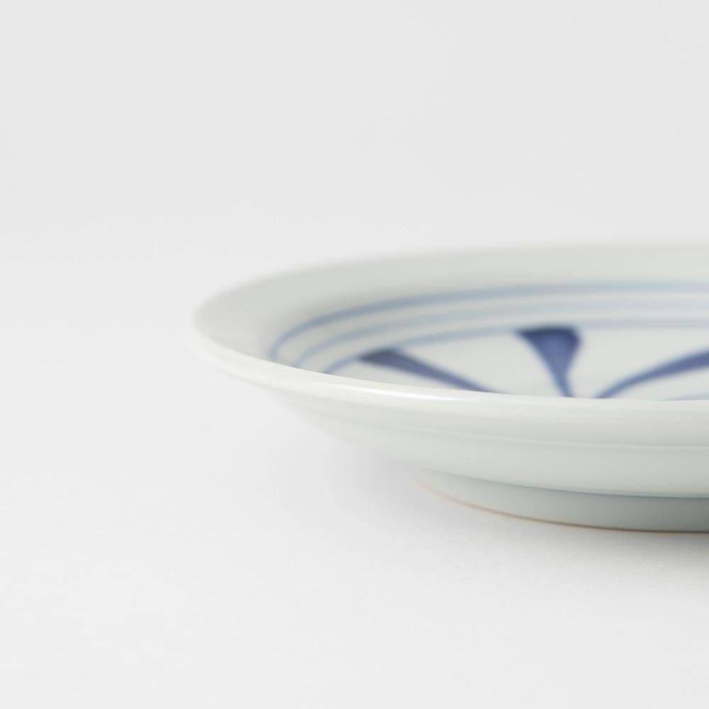 Baizan Kiln Arabesque Tobe Round Plate 7in - MUSUBI KILN - Quality Japanese Tableware and Gift