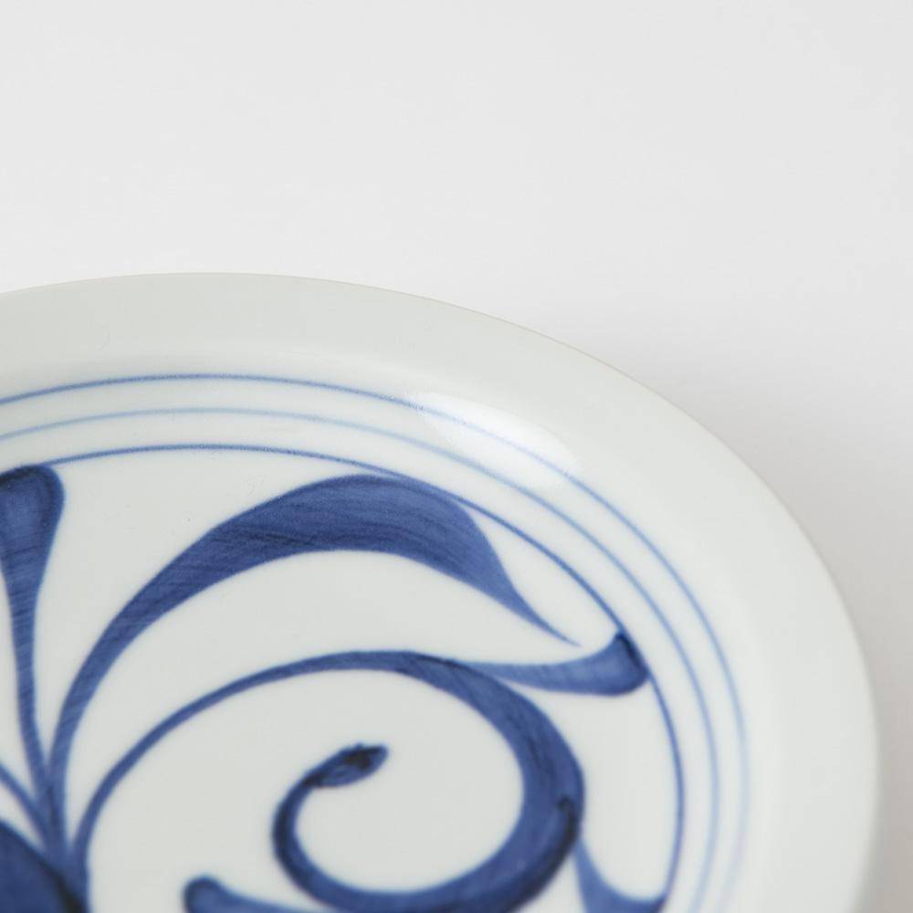 Baizan Kiln Arabesque Tobe Round Plate 7in - MUSUBI KILN - Quality Japanese Tableware and Gift