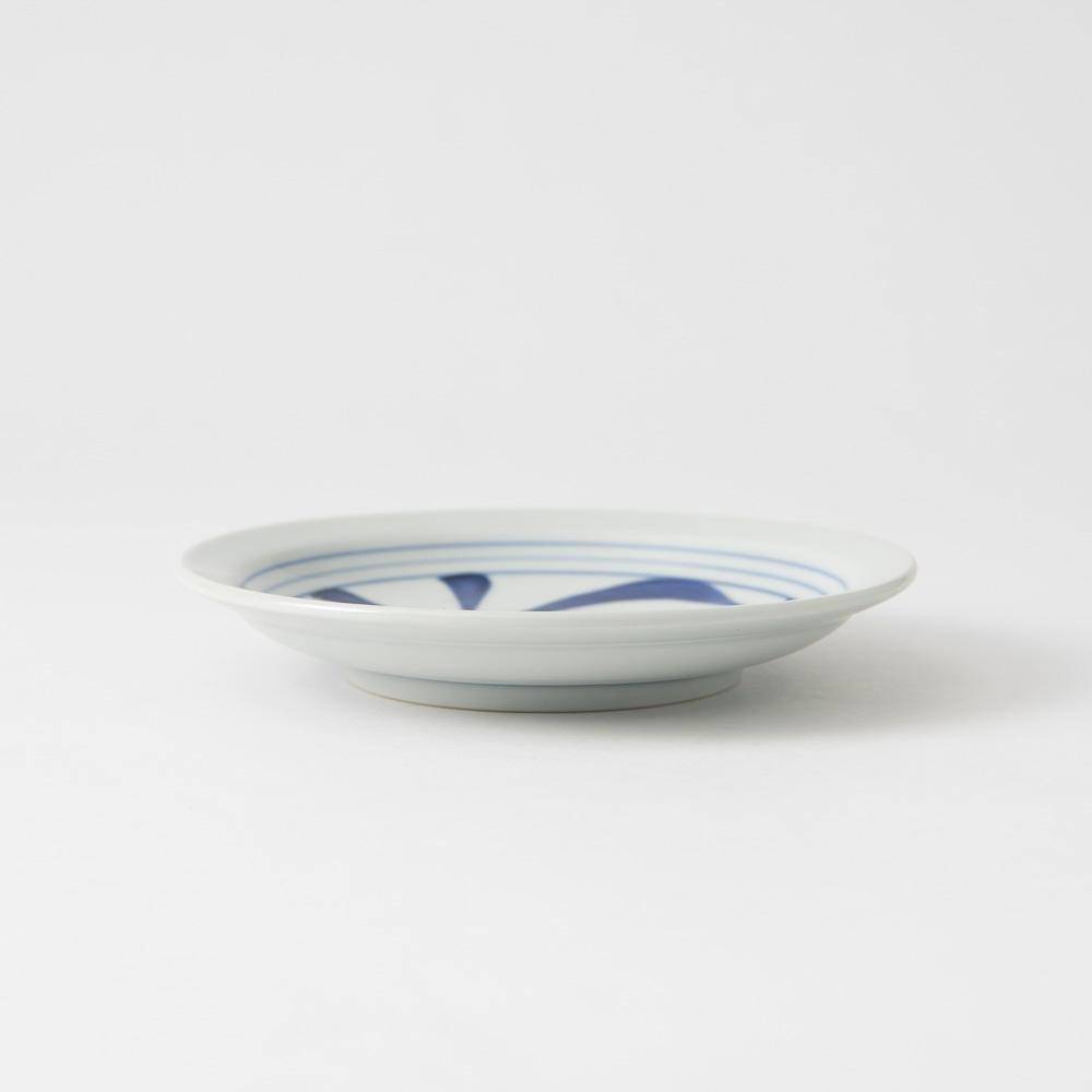 Baizan Kiln Arabesque Tobe Round Plate 7in - MUSUBI KILN - Quality Japanese Tableware and Gift