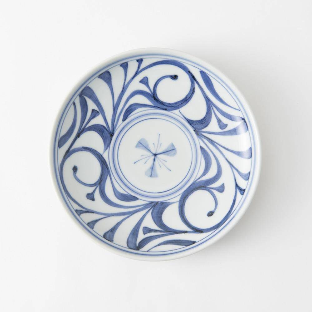 Baizan Kiln Arabesque Tobe Round Plate 8.66in - MUSUBI KILN - Quality Japanese Tableware and Gift