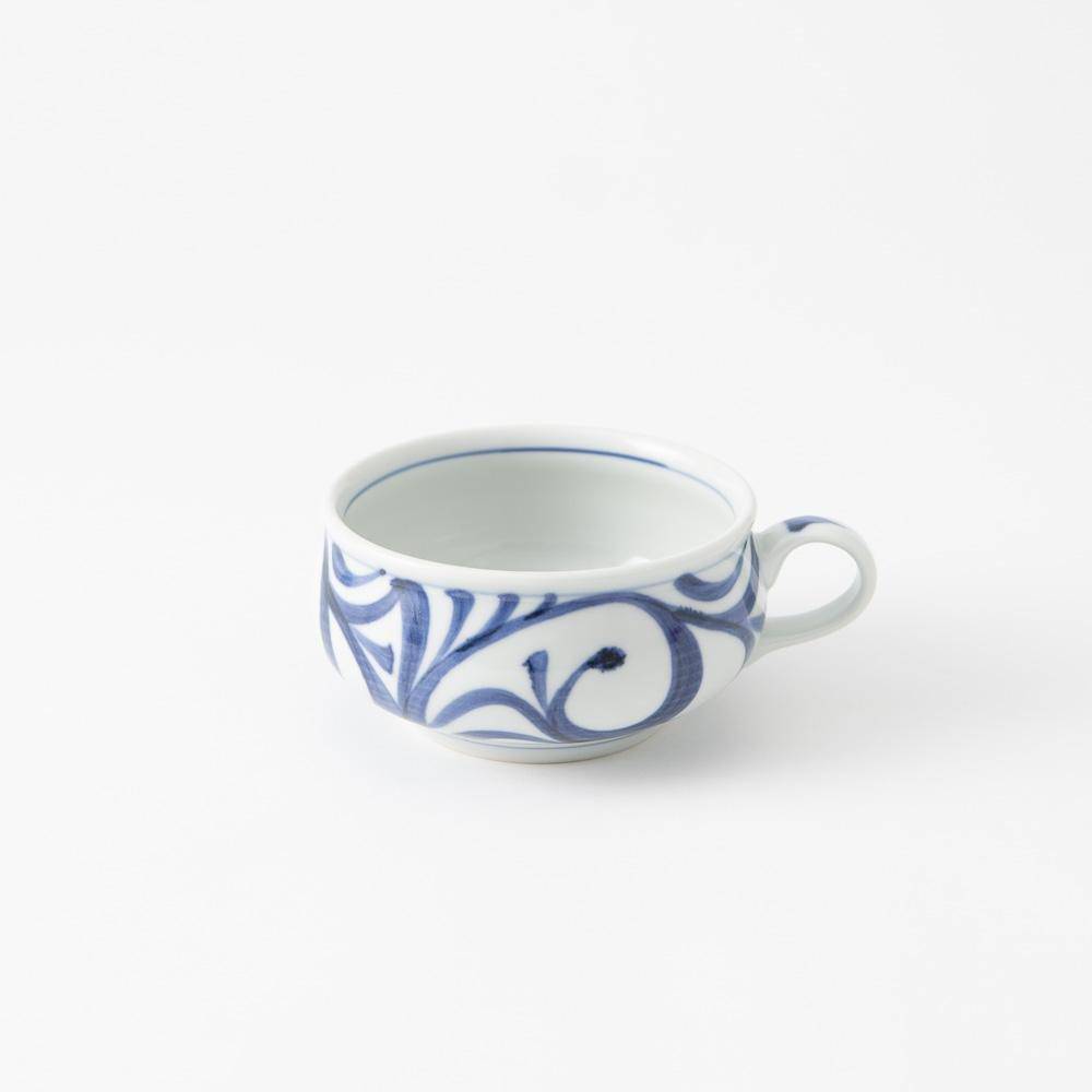 Baizan Kiln Arabesque Tobe Soup Cup - MUSUBI KILN - Quality Japanese Tableware and Gift